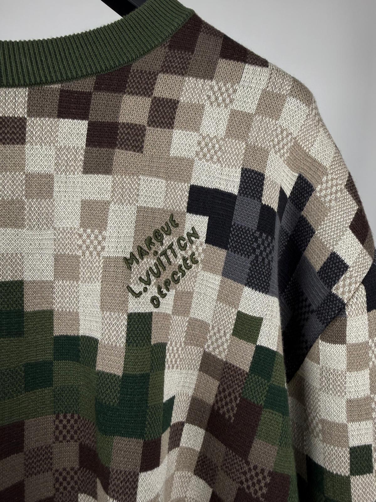 Louis Vuitton Damier Cotton Jacquard Pullover 'Damoflage' - Size S (ARCHIVE)