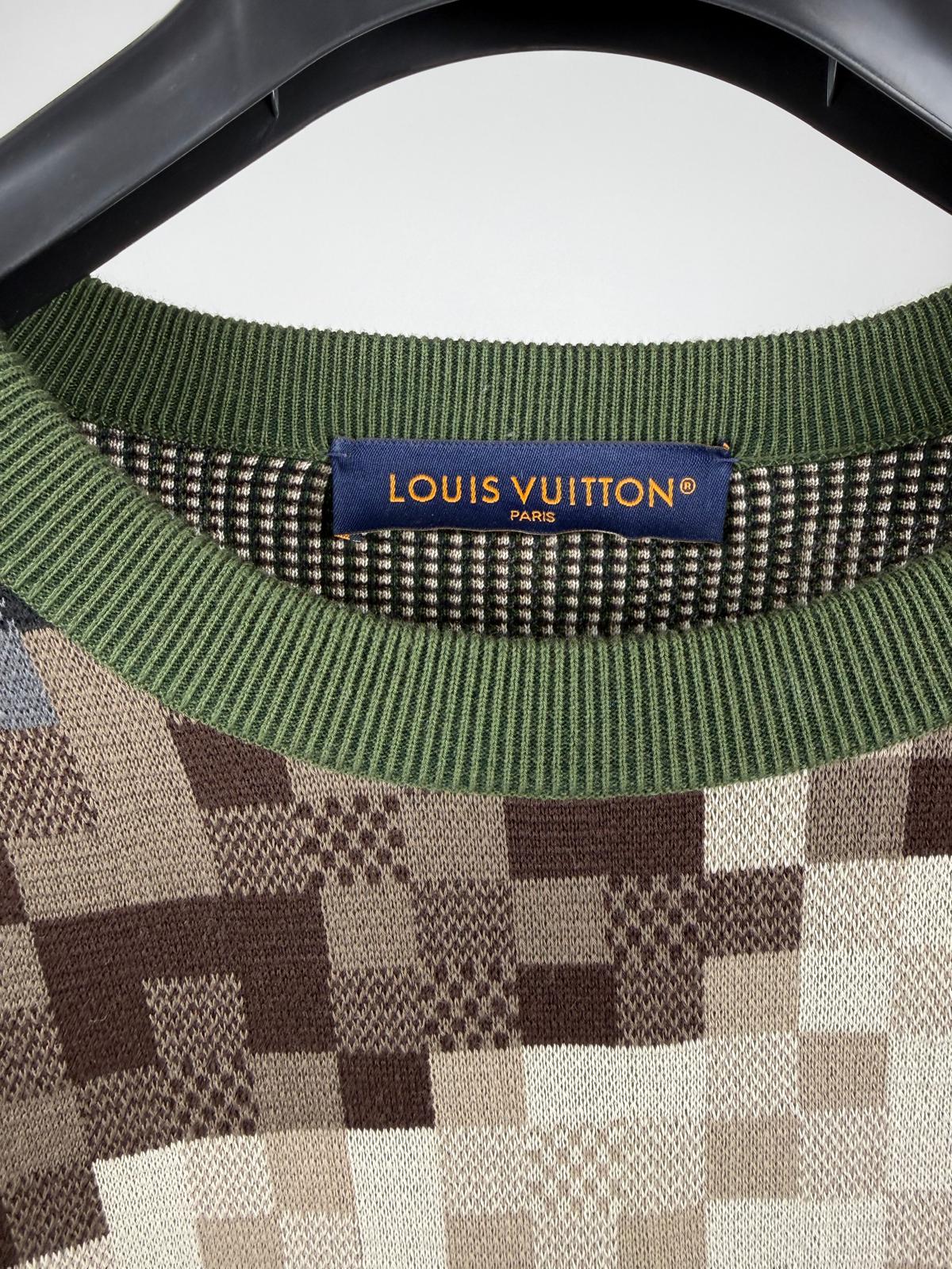 Louis Vuitton Damier Cotton Jacquard Pullover 'Damoflage' - Size S (ARCHIVE)