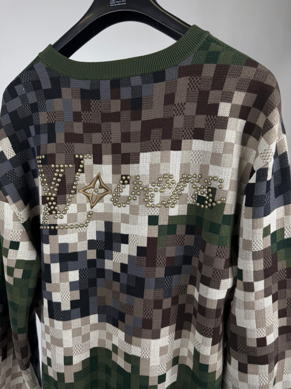 Louis Vuitton Damier Cotton Jacquard Pullover 'Damoflage' - Size S (ARCHIVE)