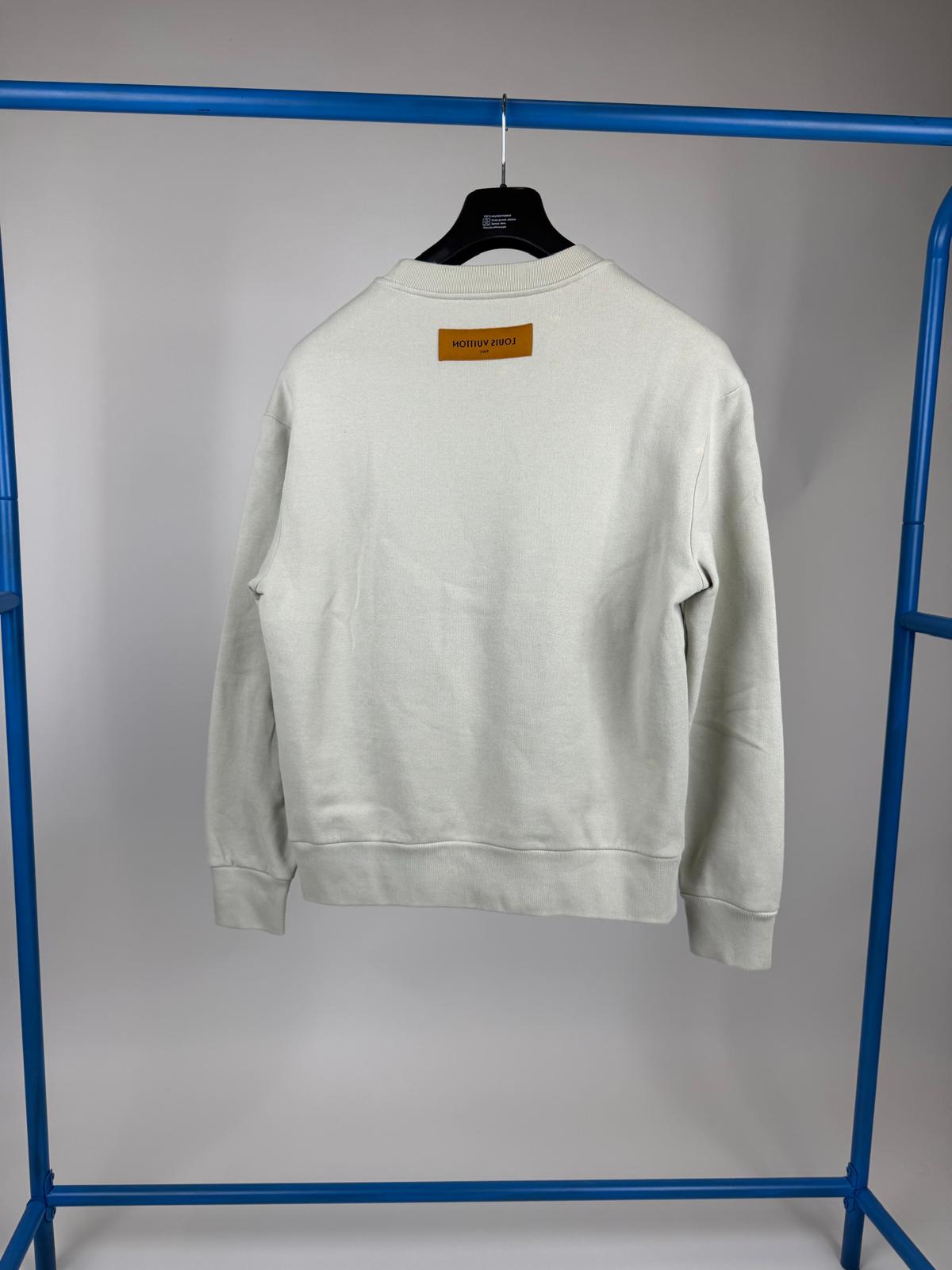 Louis Vuitton Logo Embroidered Crewneck Sweatshirt 'Light Green' - Size S (ARCHIVE)