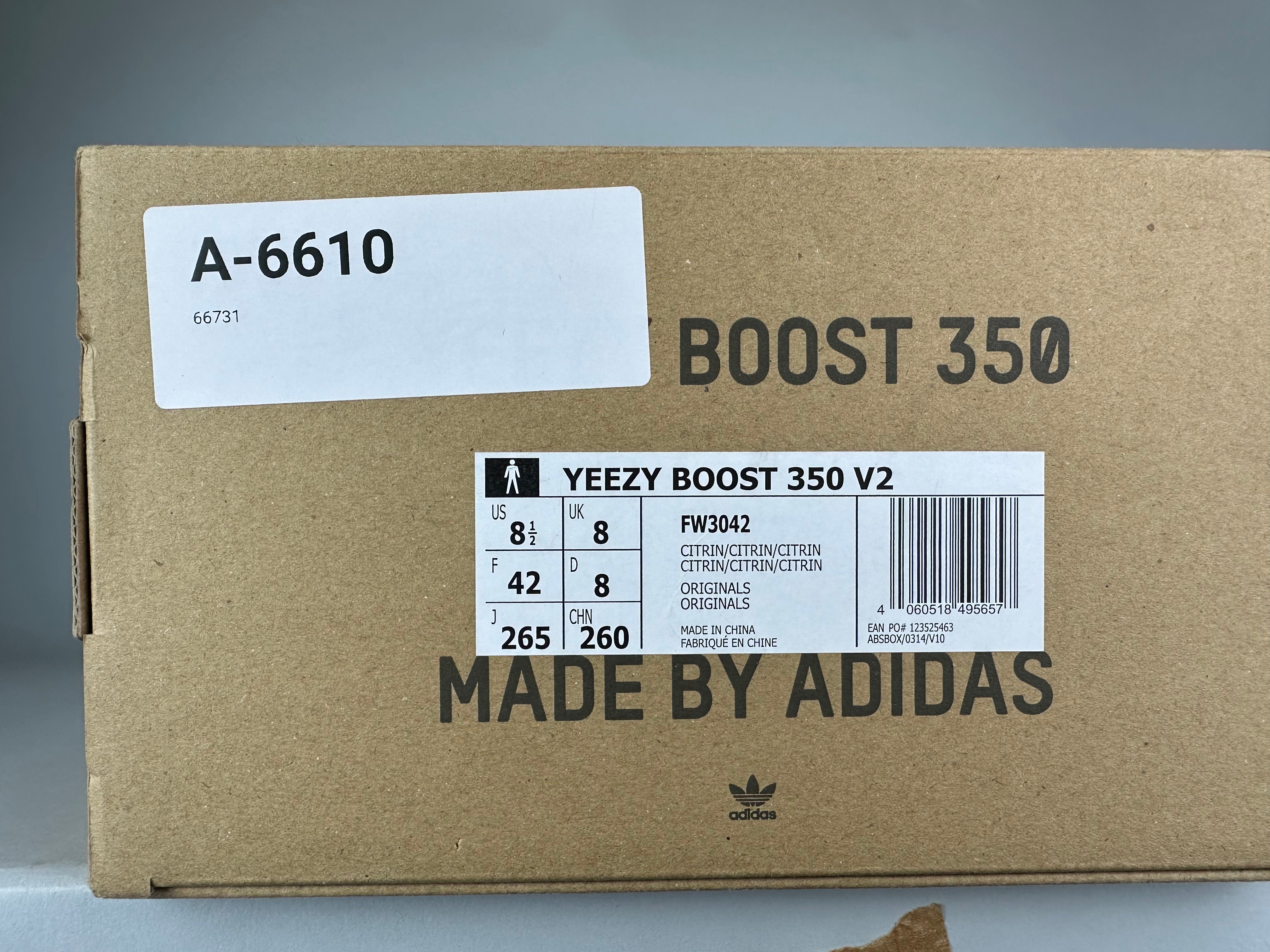 adidas Yeezy Boost 350 V2 'Citrin Non-Reflective' - Size 42 (ARCHIVE)