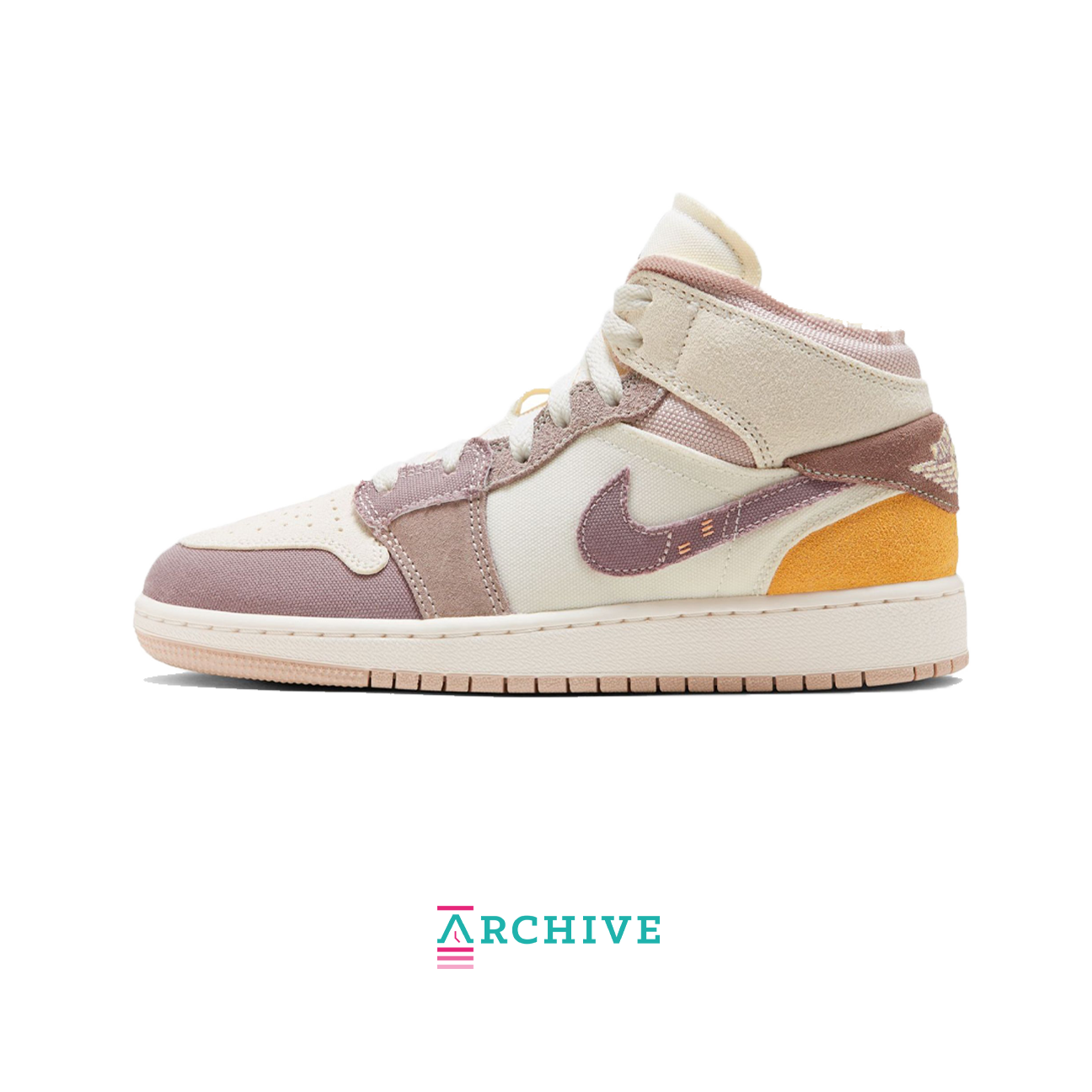 Air Jordan 1 Mid SE Craft GS 'Inside Out - Taupe Haze' - Size 38 (ARCHIVE)