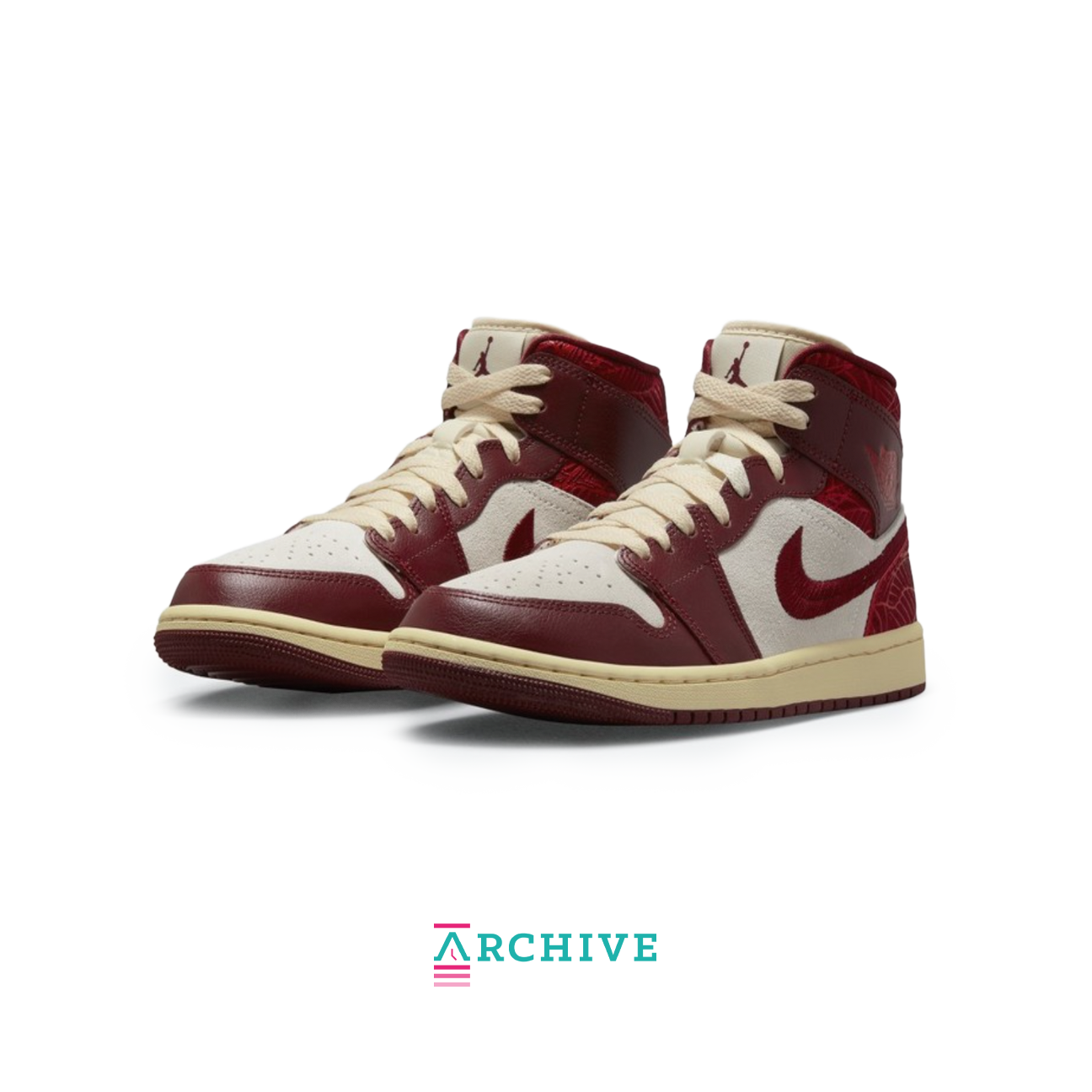 Air Jordan 1 Mid SE Tiki Leaf sneaker with tropical leaf graphics and premium leather upper