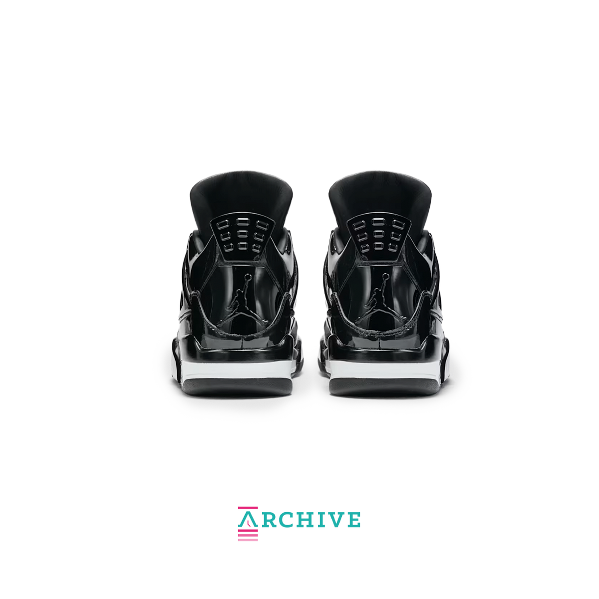 Air Jordan 4 11Lab4 sneaker with glossy patent leather upper premium construction and iconic Jordan 4 silhouette available at The Attic