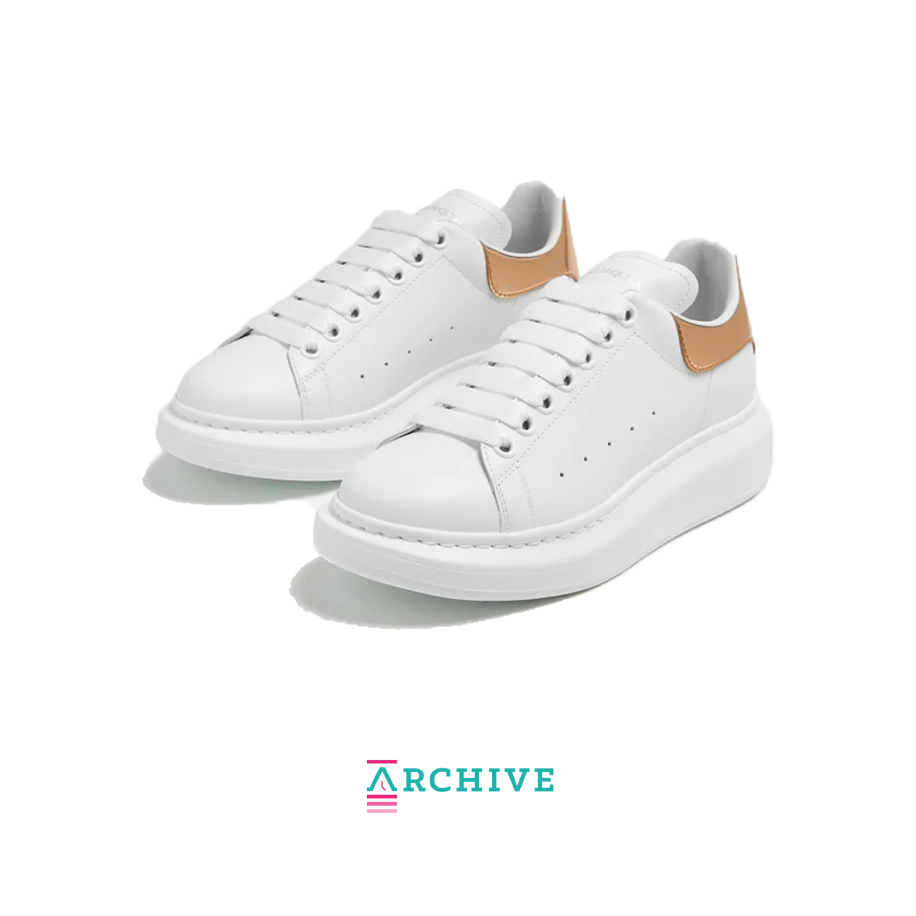 Alexander McQueen Oversized Sneaker 'White Bronze' - Size 35 (ARCHIVE)