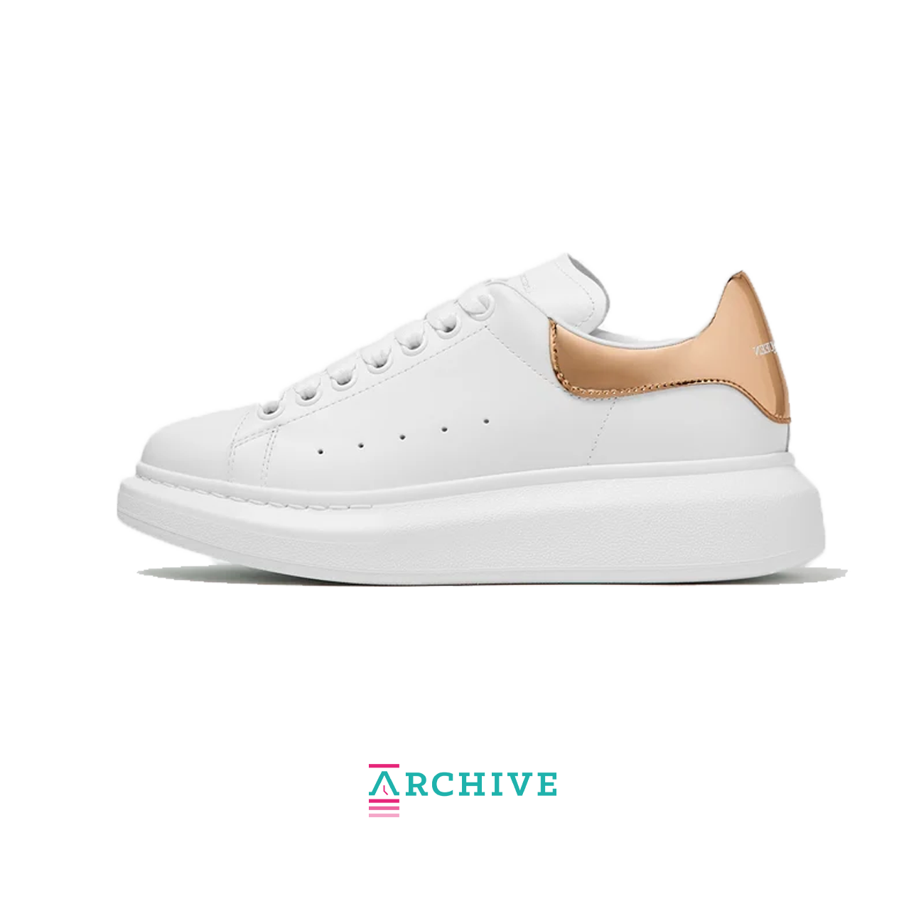 Alexander McQueen Oversized Sneaker 'White Bronze' - Size 35 (ARCHIVE)