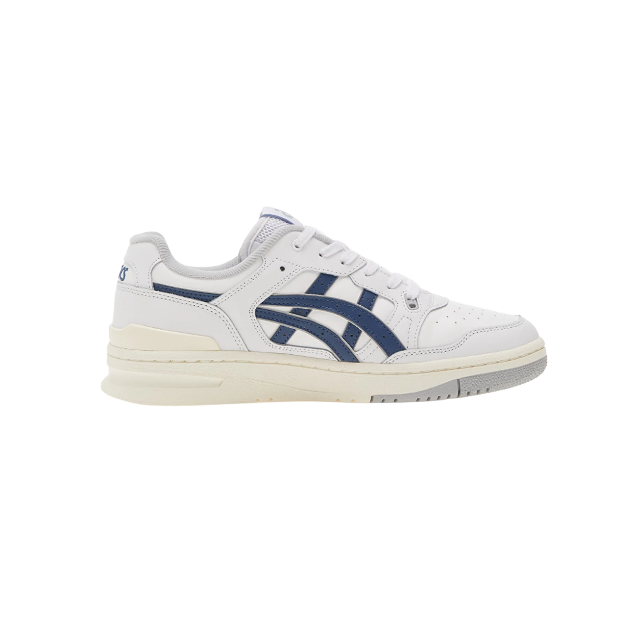 ASICS EX89 White Grand Shark sneaker with leather upper retro basketball design and cushioned sole for everyday wear available at The Attic