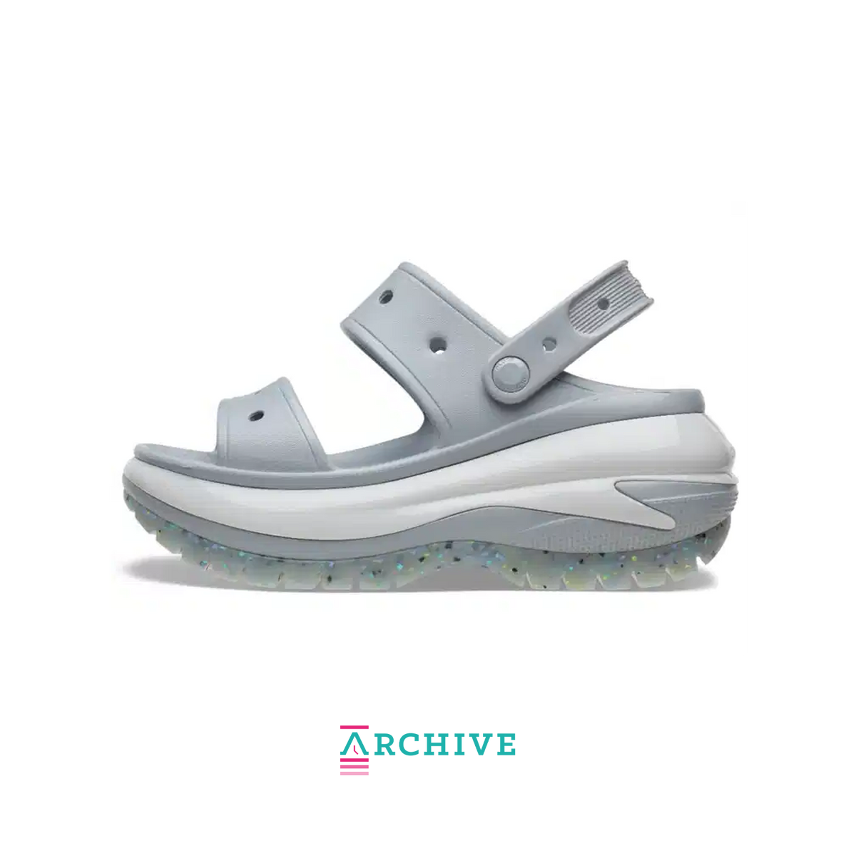 Crocs Classic Mega Crush Clog 'Grey' - Size 37-38 (ARCHIVE