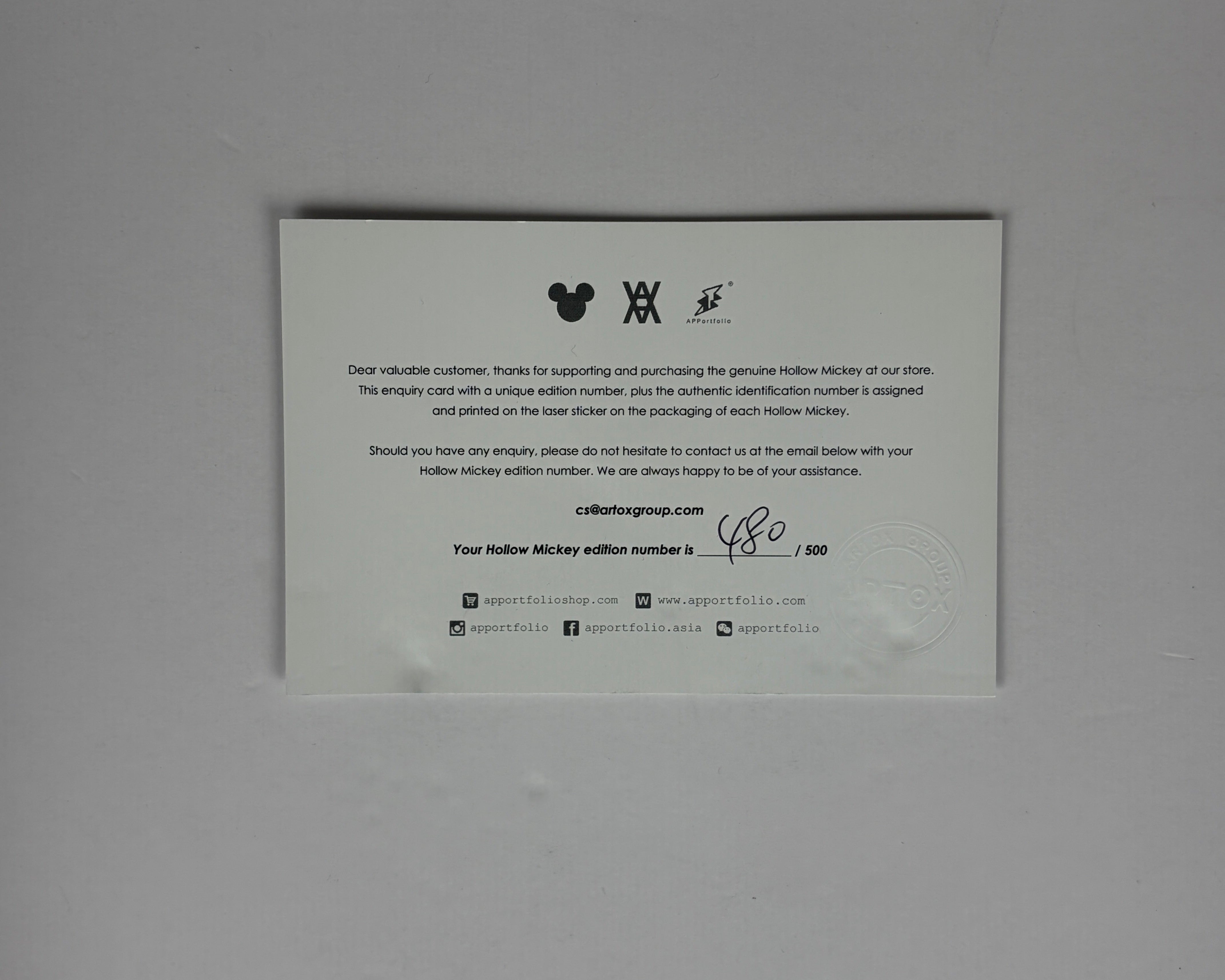 Daniel Arsham x Disney x Apportfolio Hollow Mickey Figure (ARCHIVE)