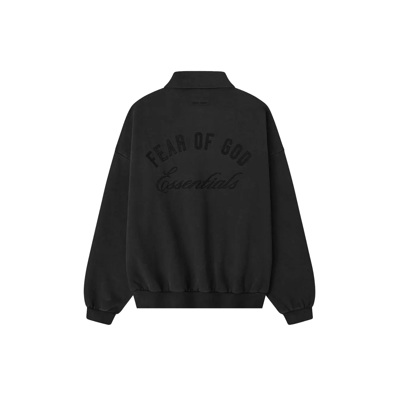 Fear of God Essentials Classic Polo Sweatshirt 'Vintage Black'