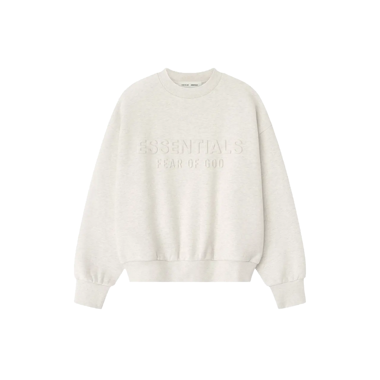 Fear of God Essentials Embossed Classic Crewneck 'Oatmeal Heather'