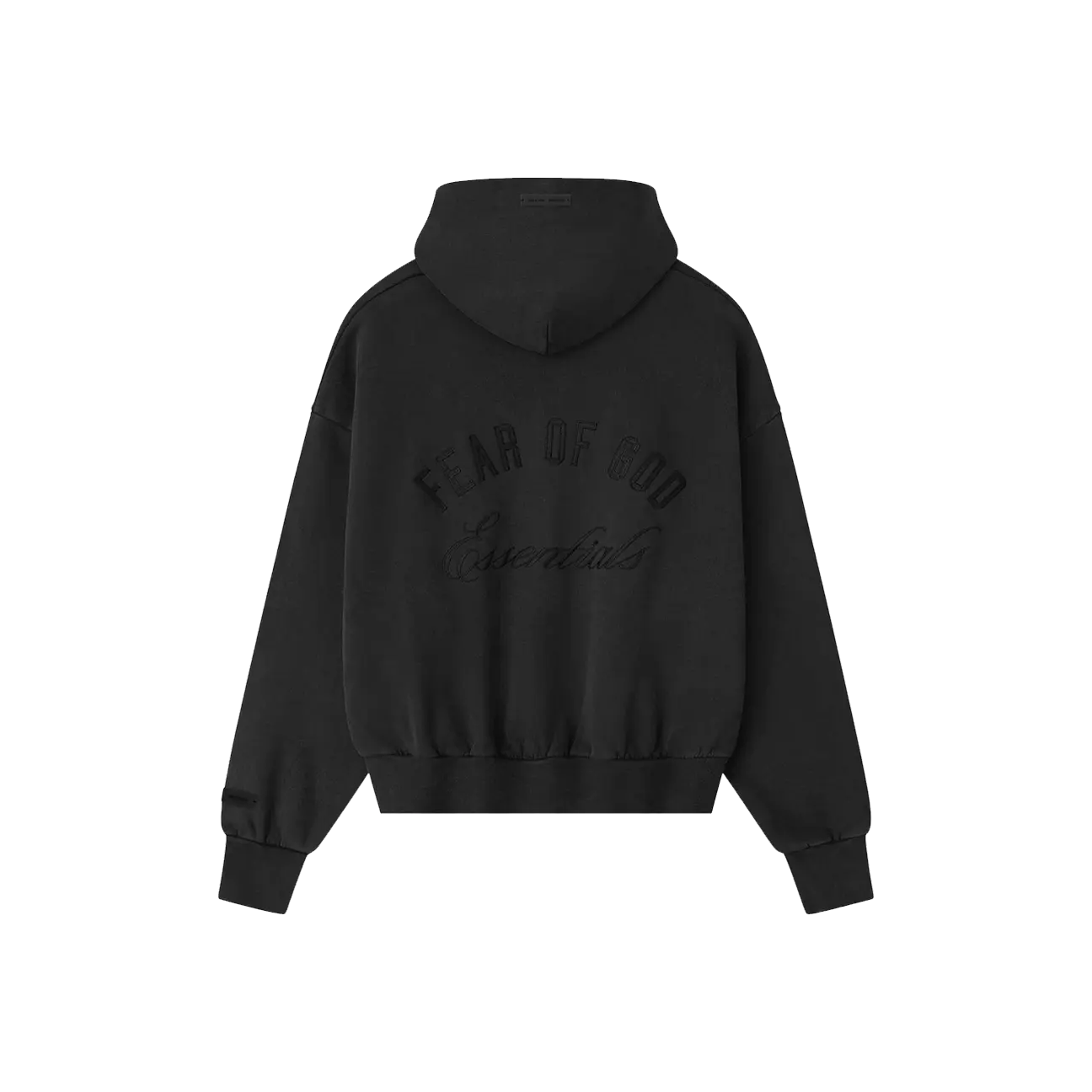 Fear of God Essentials Embroidered Classic Full Zip Hoodie 'Vintage Black'