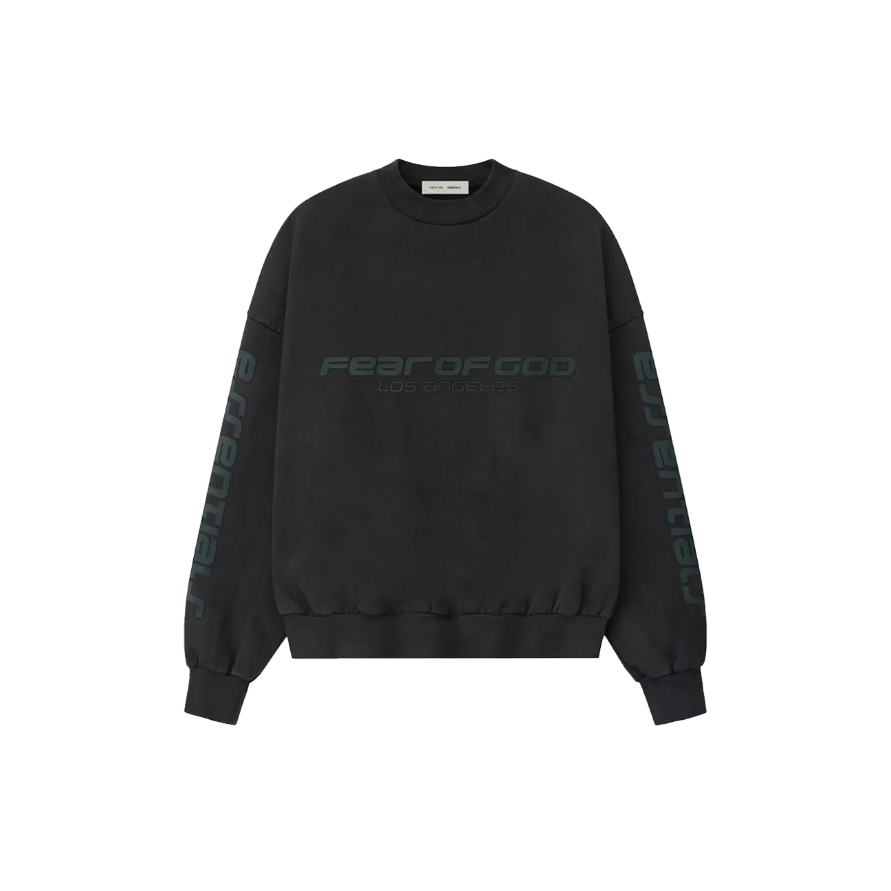 Fear of God Essentials Los Angeles Heavy Fleece Cropped Sweatshirt 'Vintage Black'