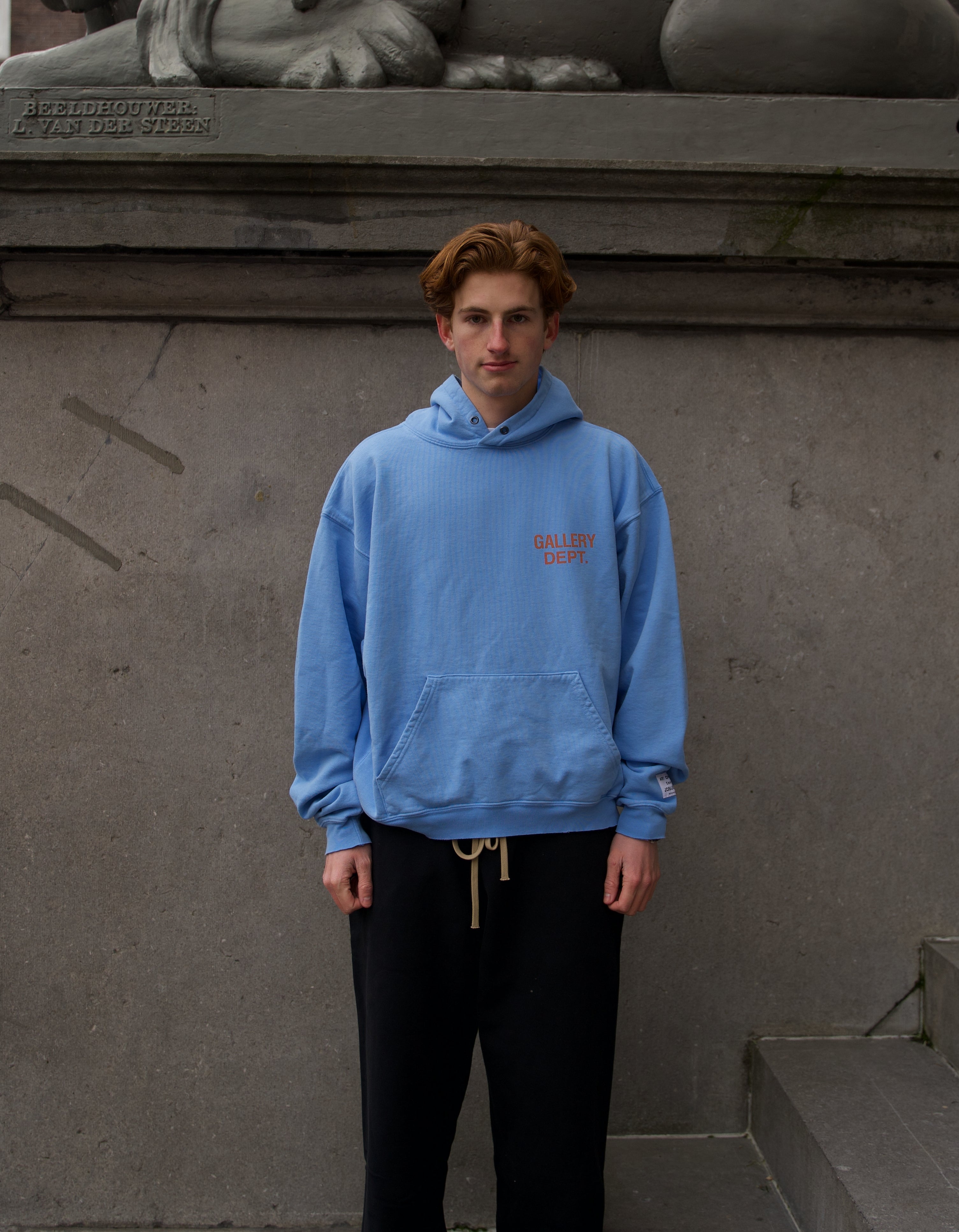 Gallery Dept. 90'S GD Logo Hoodie 'Baby Blue'-9621108621642-The Attic