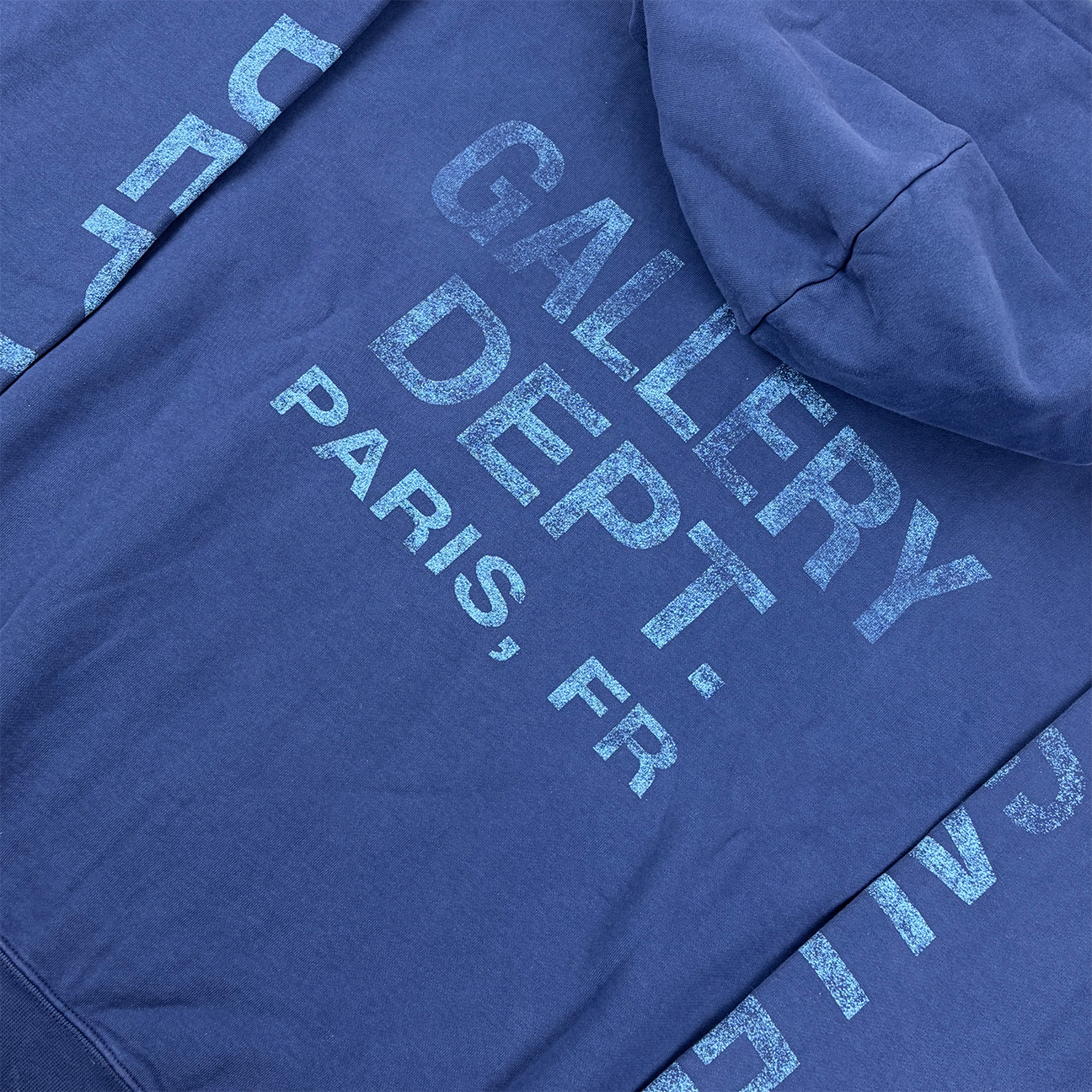 Gallery Dept. 90's Logo Zip Up Hoodie 'Navy'