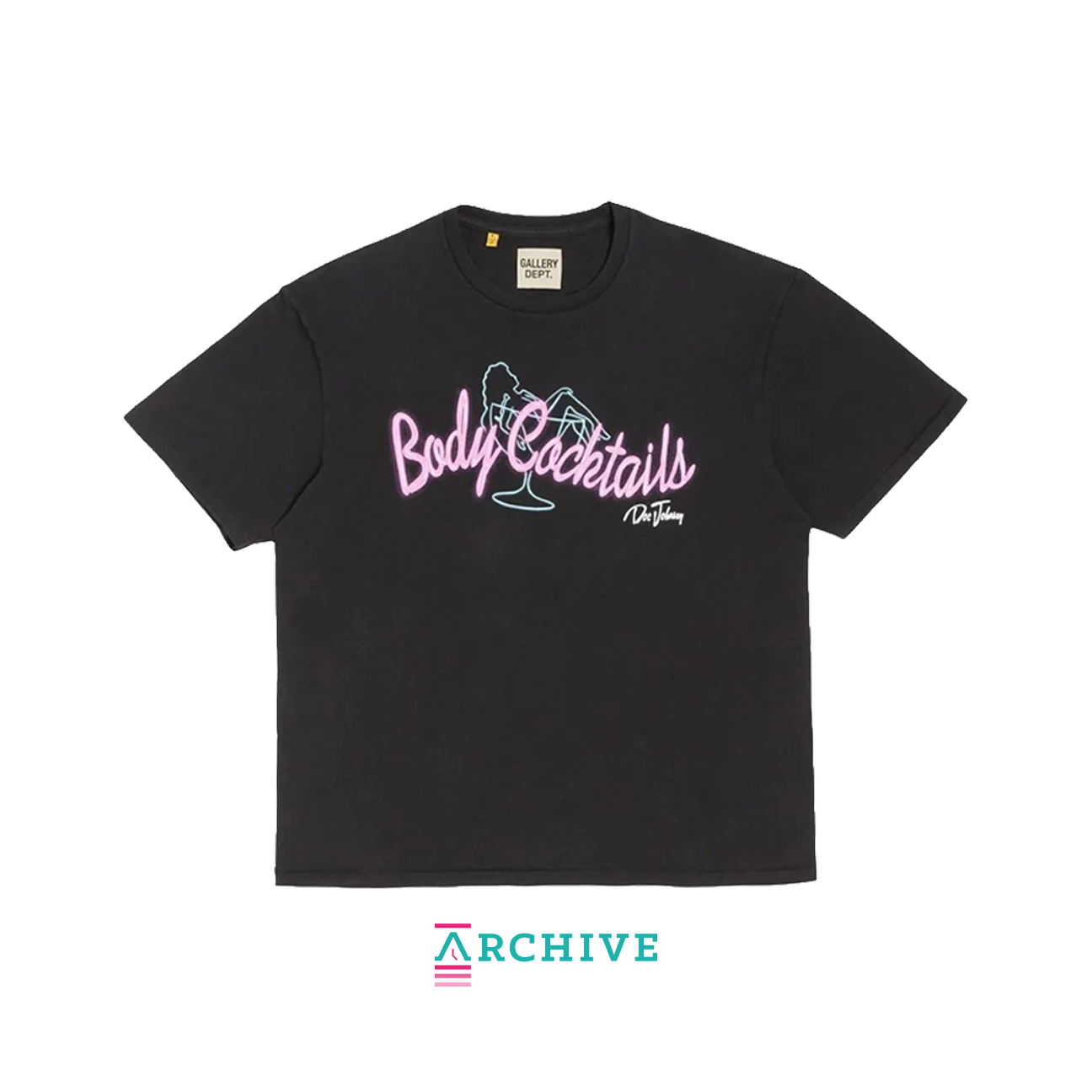 Gallery Dept. Cocktail Tee ‘Black’ - Size XL (ARCHIVE)
