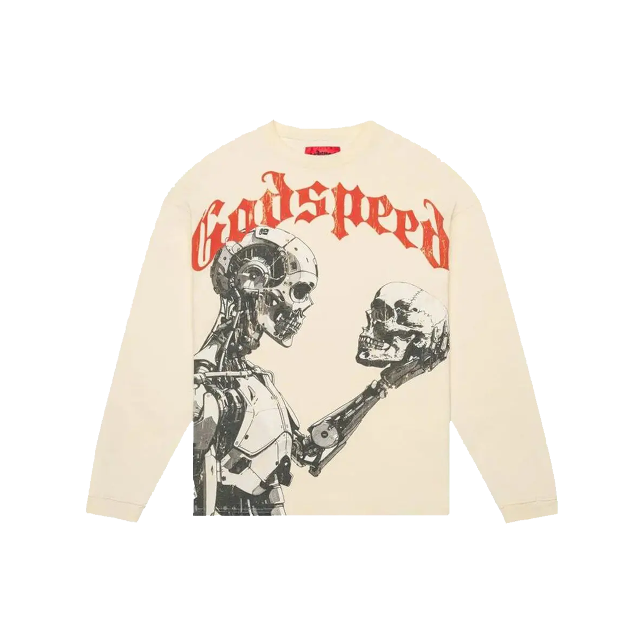 Godspeed Mankind Vs AI Long-Sleeve T-Shirt 'Bone'