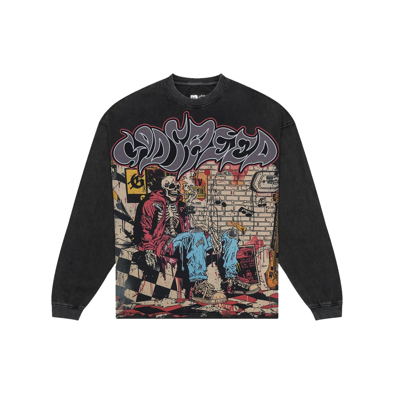 Godspeed Stoner Long-Sleeve T-Shirt 'Black Wash'