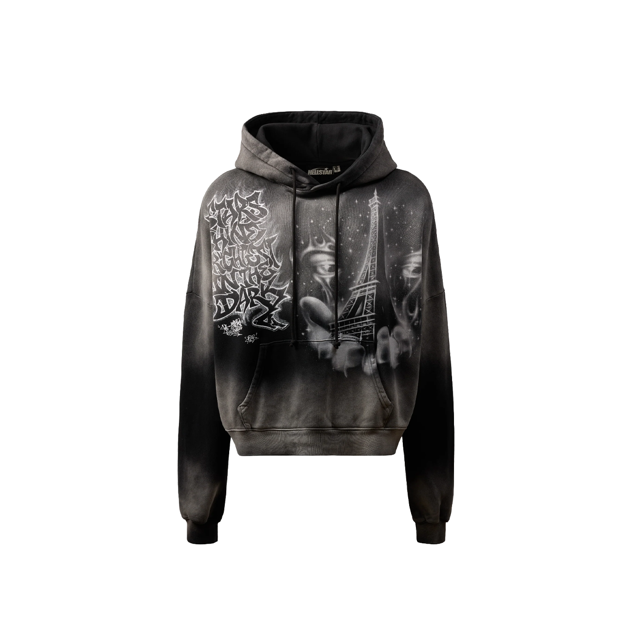 Hellstar I Heart Paris Hoodie 'Black'