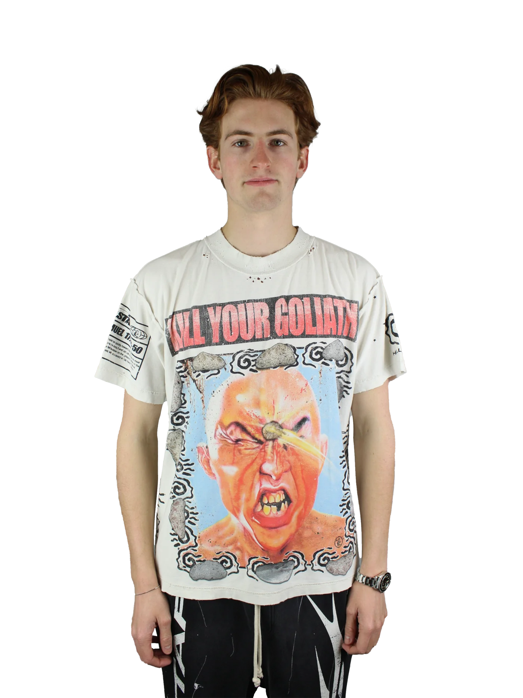 Hellstar Kill Your Goliath T-shirt 'White'-9993935880522-The Attic