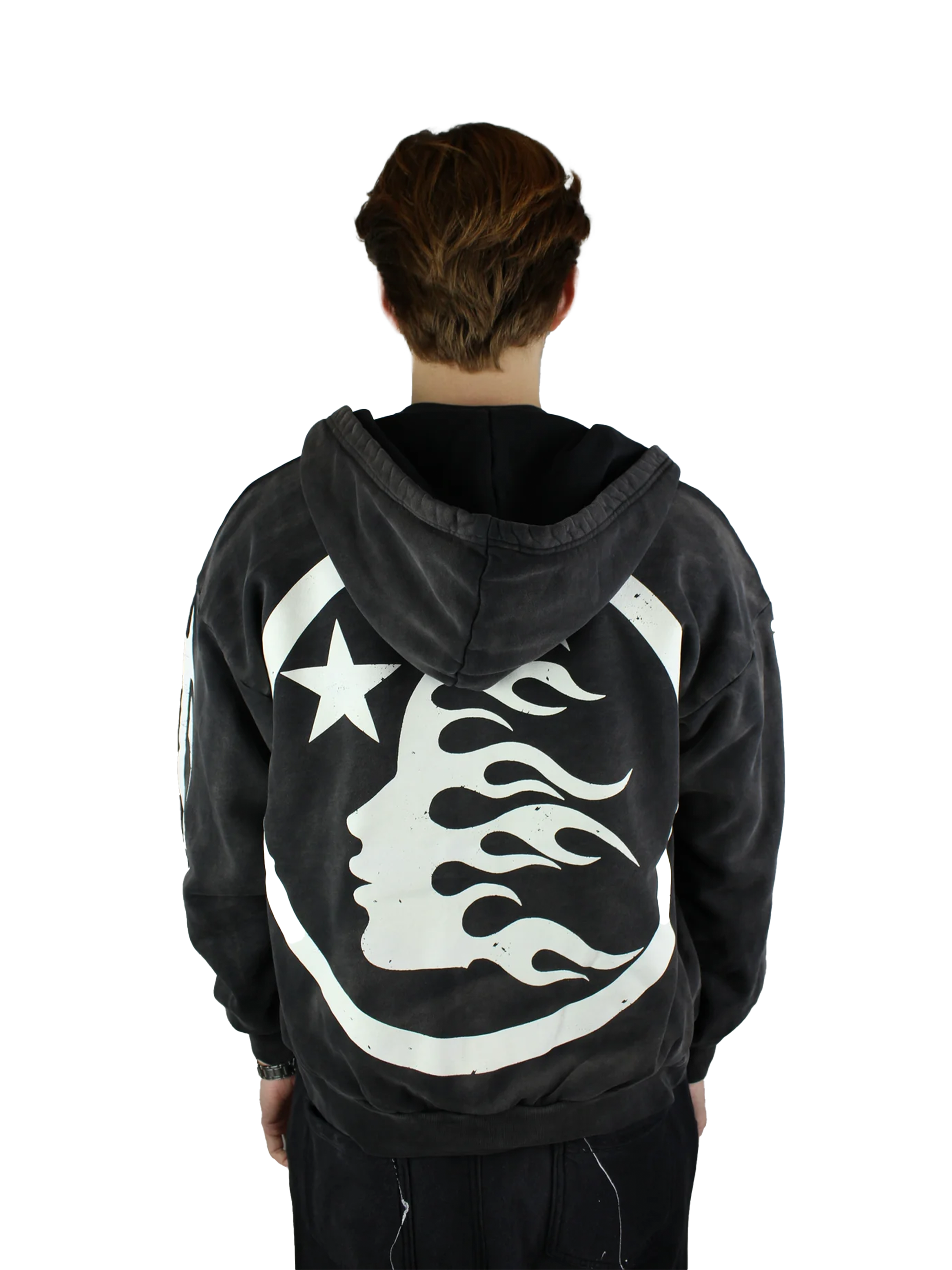 Hellstar Logo Zip Hoodie 'Black'-9994153460042-The Attic