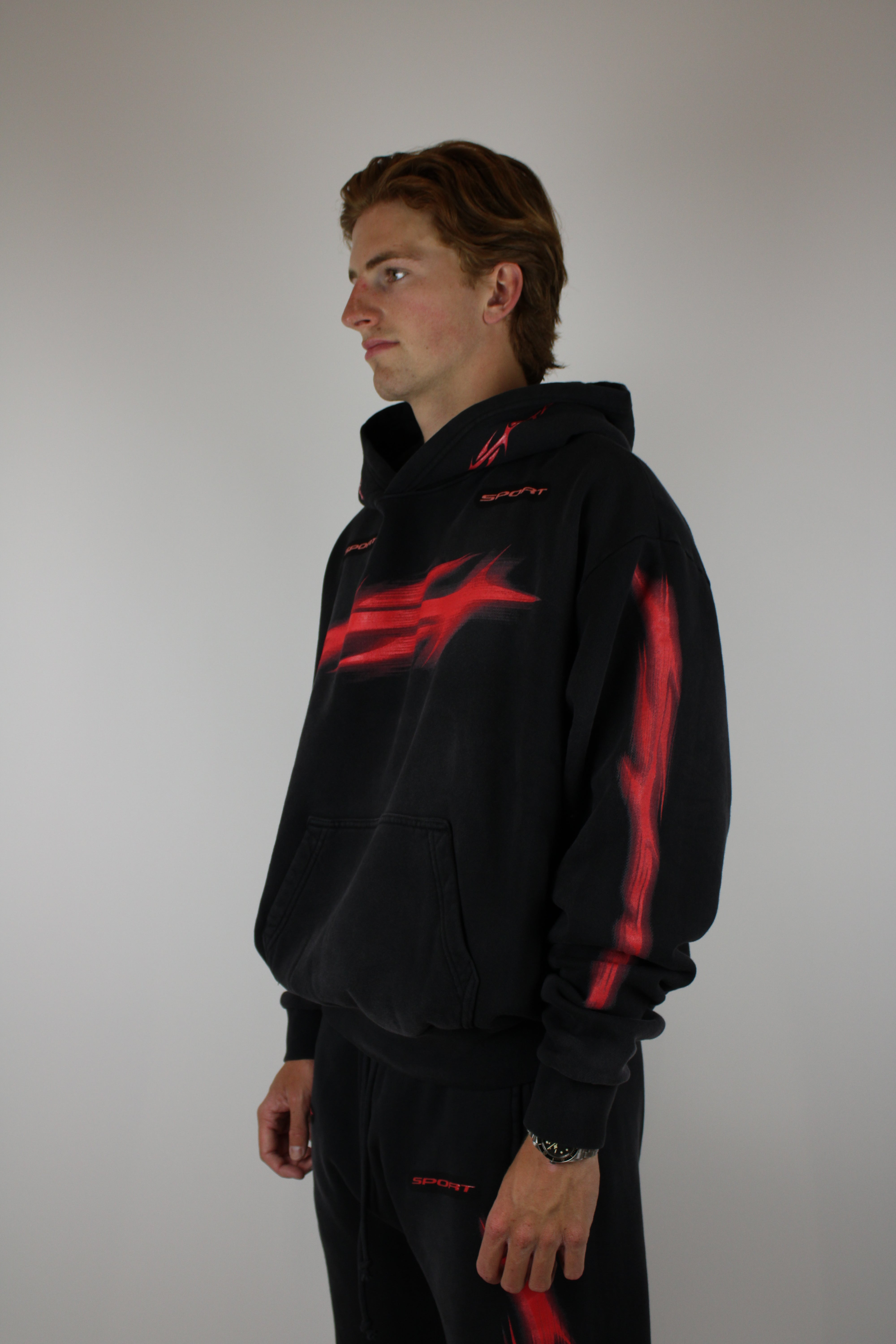 Hellstar Motion Blur Hoodie-10255854403914-The Attic