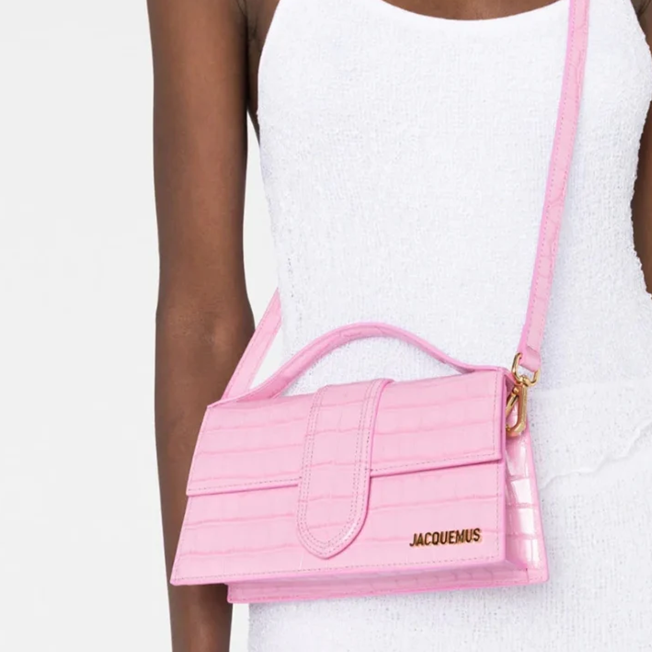 Jacquemus Le Grand Bambino 'Crocodile Pink'
