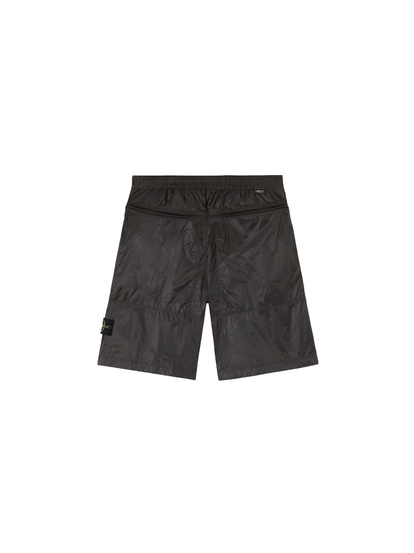 Stone Island Ripstop Light Nylon Bermuda 'Lead Grey' – lightweight, durable nylon shorts with ripstop fabric, casual style, and iconic logo, perfect for outdoor and streetwear looks.