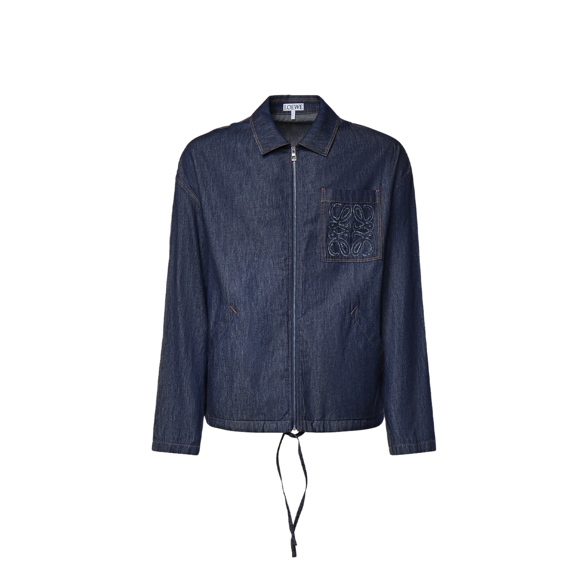 Loewe Denim Zip-Up Jacket 'Blue'
