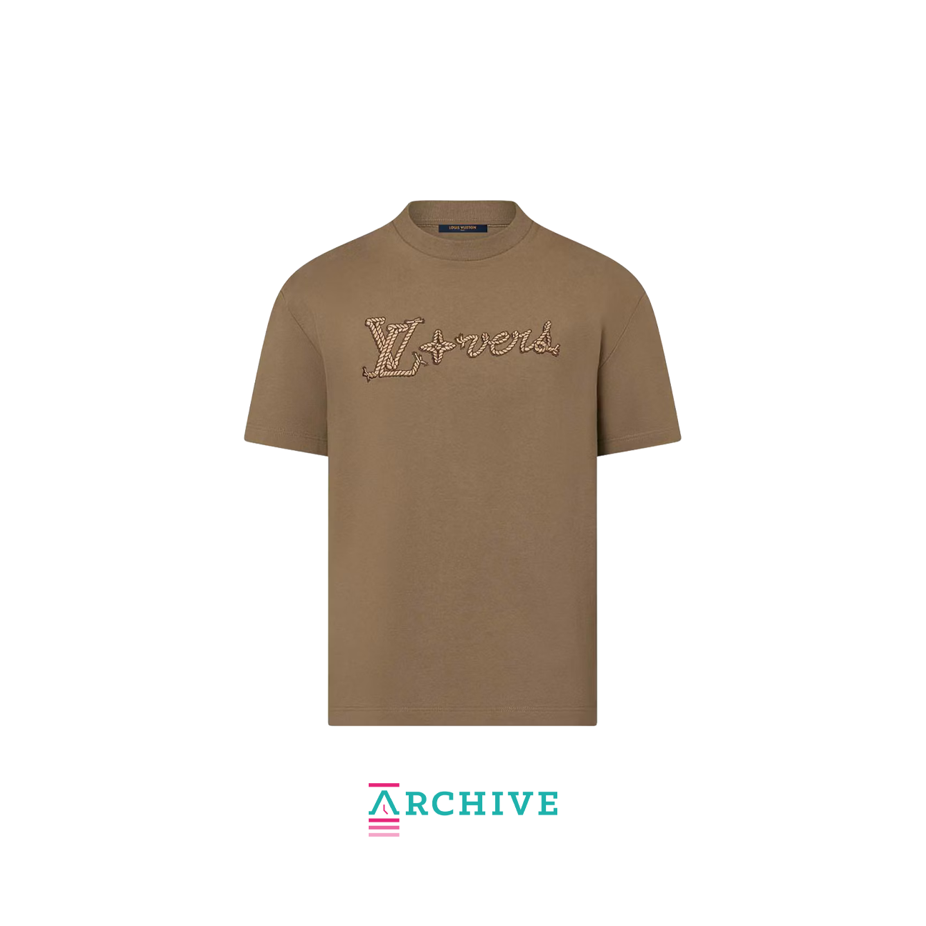 Louis Vuitton Embroidered Signature Cotton T-Shirt 'Kangaroo' - Size S (ARCHIVE)