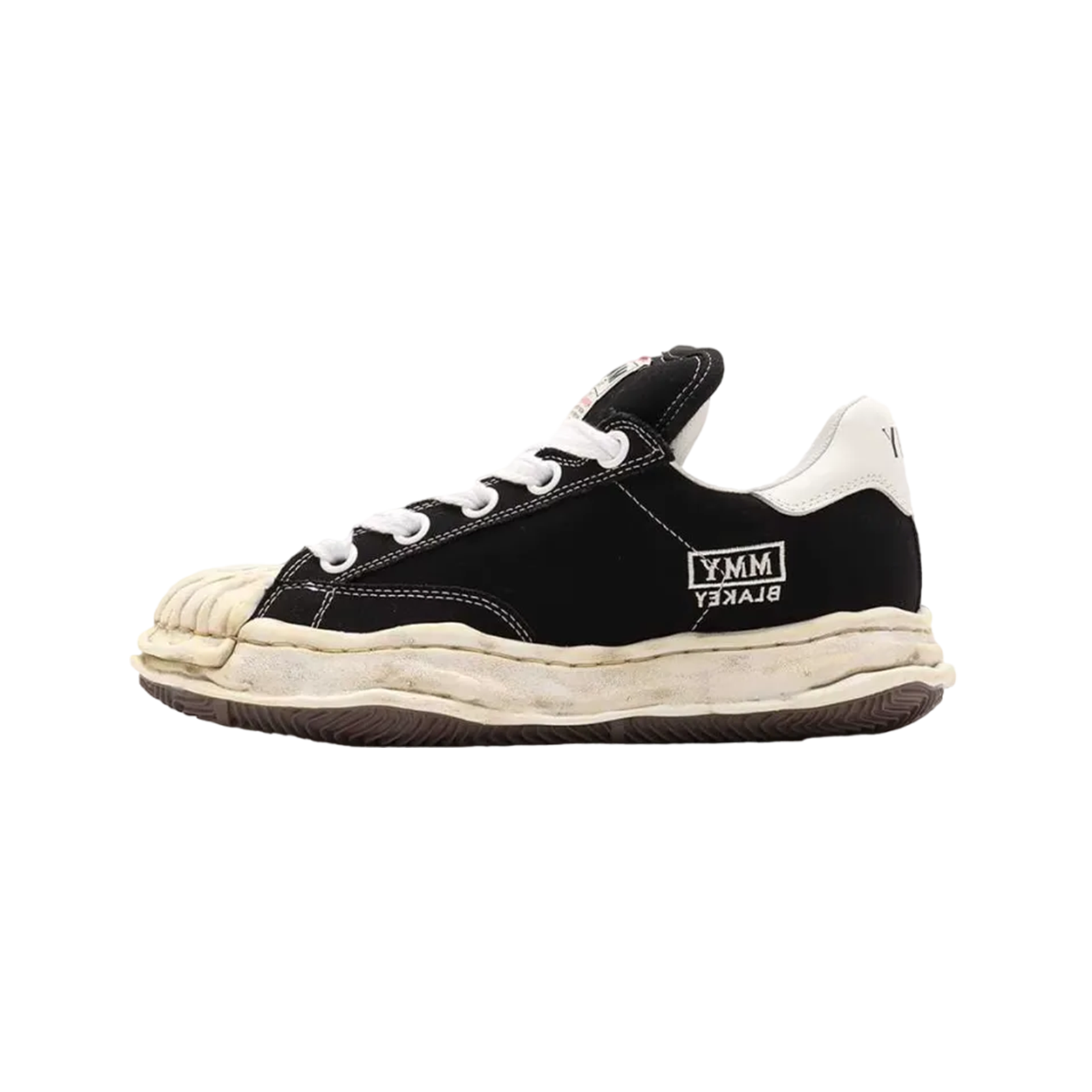 Maison Mihara Yasuhiro Canvas Low Distressed Midsole 'Black/White'