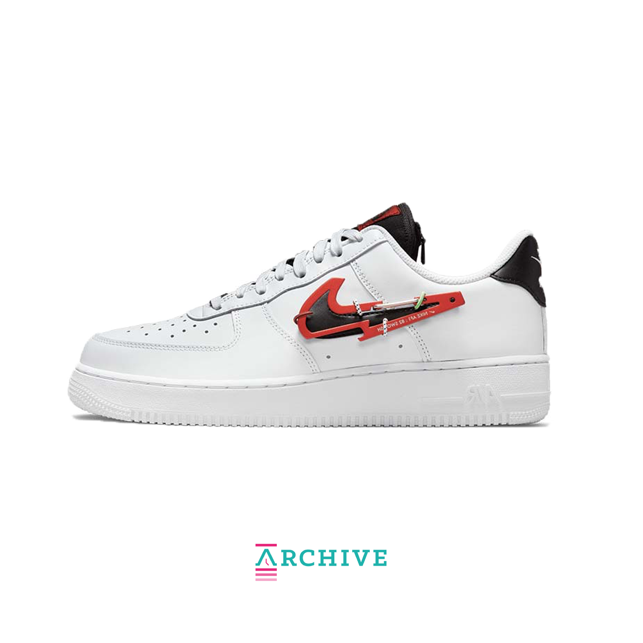 Nike Air Force 1 '07 Premium 'Carabiner White Habanero Red' - Size 44 (ARCHIVE)