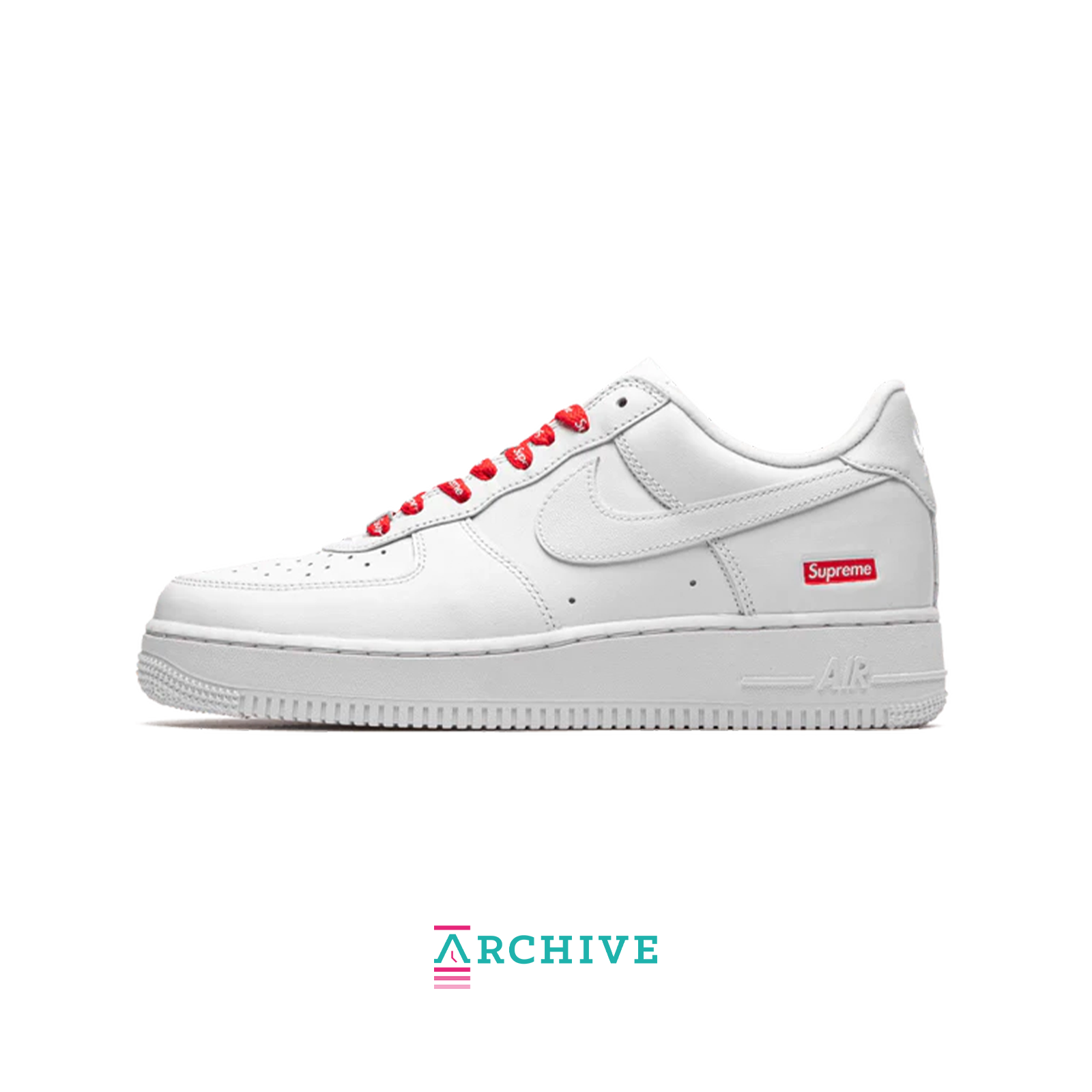 Nike Air Force 1 Low Supreme 'White' - Size 36.5 (ARCHIVE)-10190561673546-The Attic