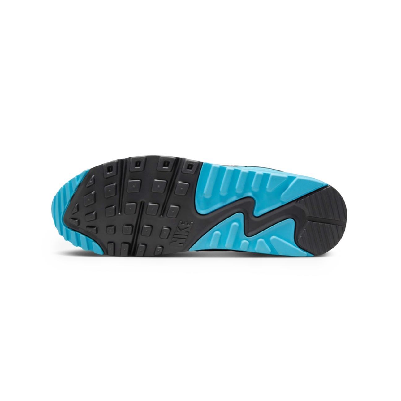 Nike Air Max 90 Cool Grey Dusty Cactus Black Wolf Grey sneaker with layered grey tones cactus accents available at The Attic