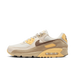 Nike Air Max 90 Light Bone & Cave Stone – Retro Running Sneakers, Neutral Suede and Mesh Lifestyle Shoes, Classic Streetwear Trainers