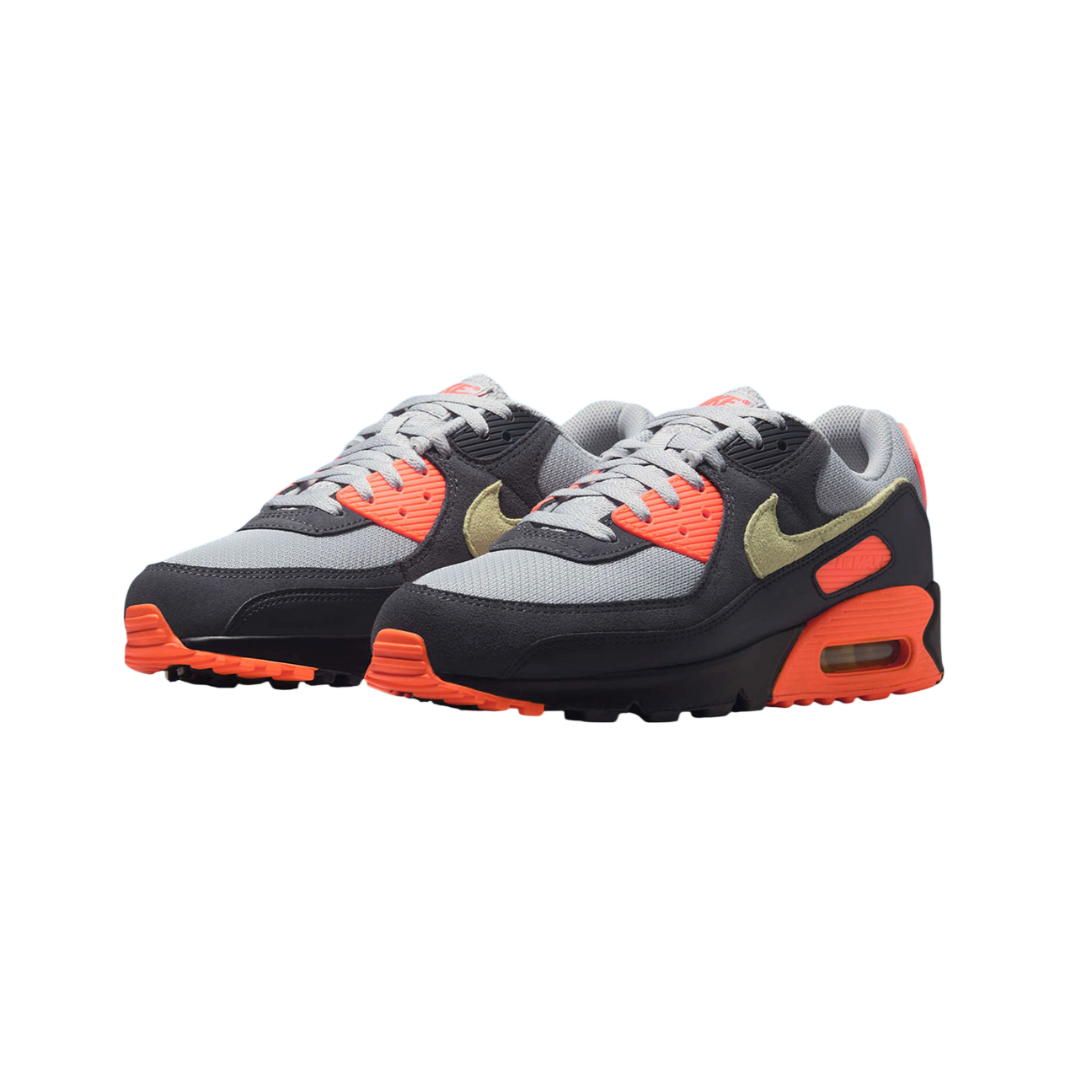 Nike Air Max 90 'Light Smoke Grey Hyper Crimson Limelight'