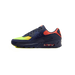 Nike Air Max 90 LTR Lemon Venom Blackened Blue GS sneaker with leather upper bold yellow colourway and visible Air cushioning