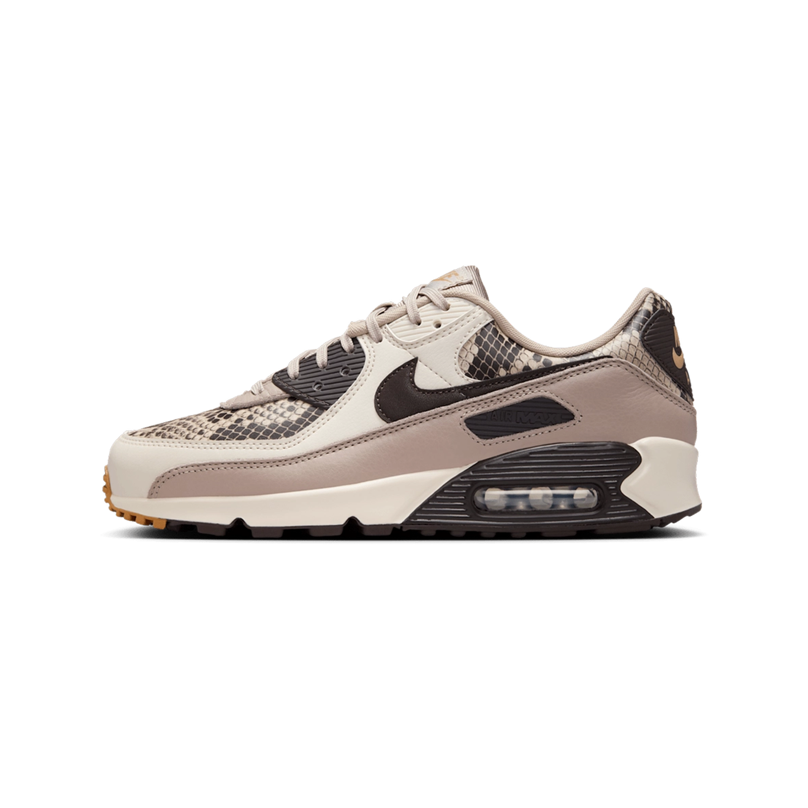 Nike Air Max 90 Snakeskin – Retro Running Sneakers with Premium Snakeskin Pattern, Lifestyle Shoes, Iconic Streetwear Trainers