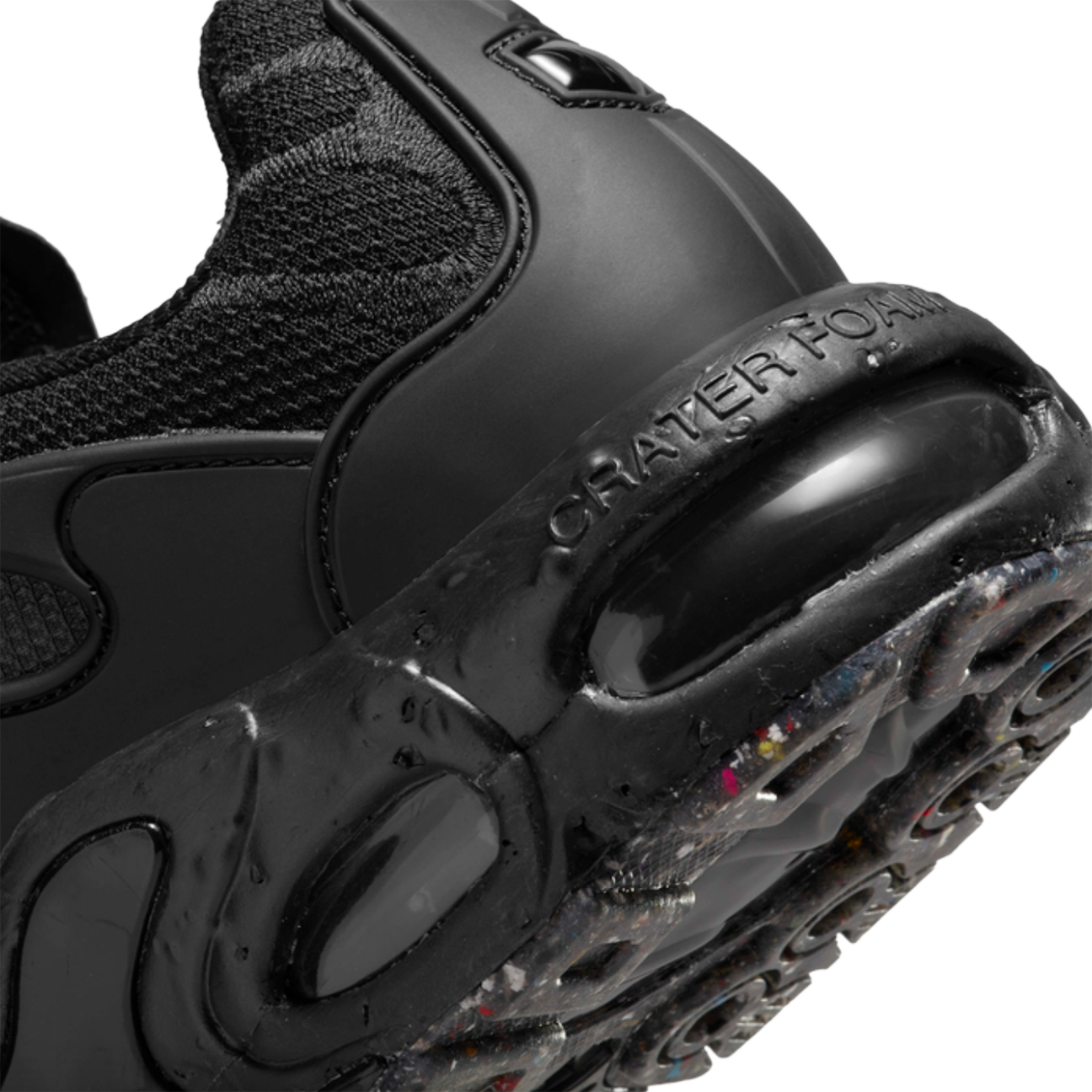 Nike Air Max Terrascape Plus Black with recycled materials, Tuned Air cushioning and black upper