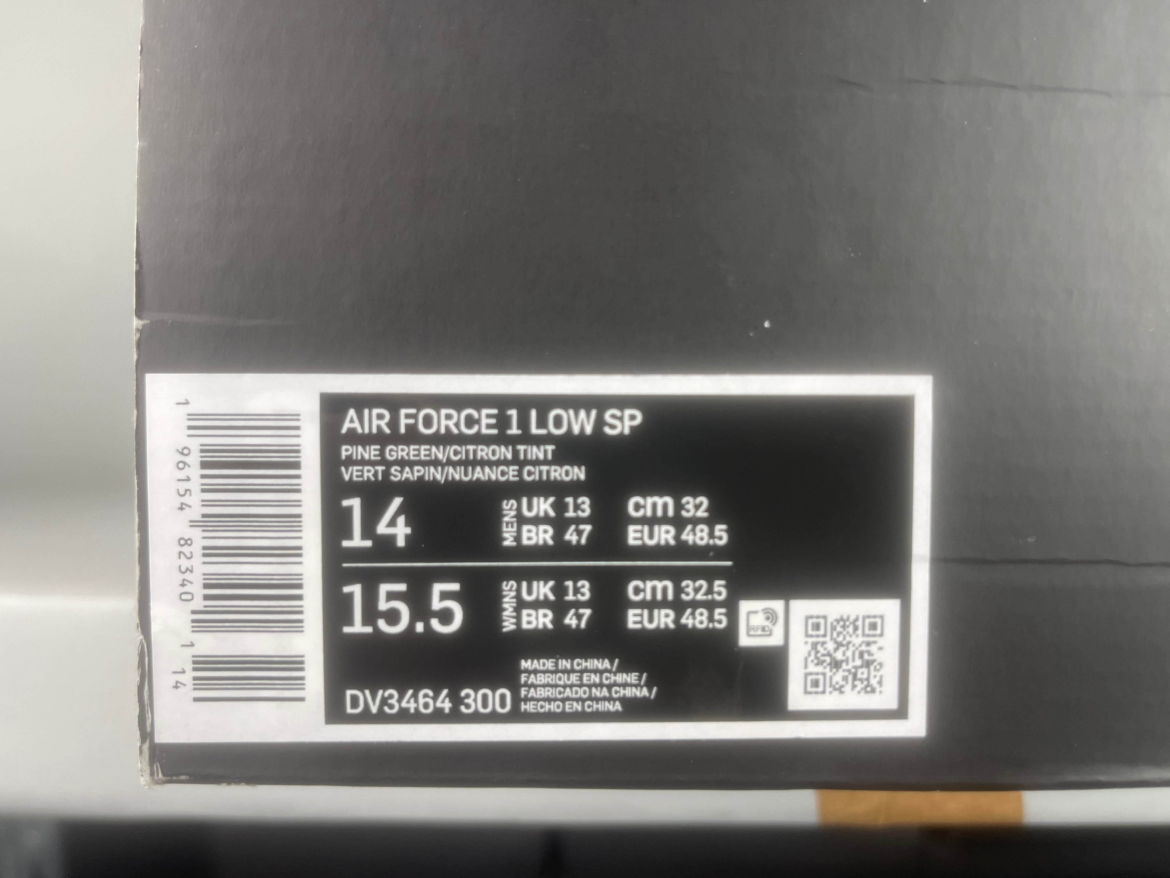 Nike AMBUSH x Air Force 1 Low 'Pine Green' - Size 48.5 (ARCHIVE)