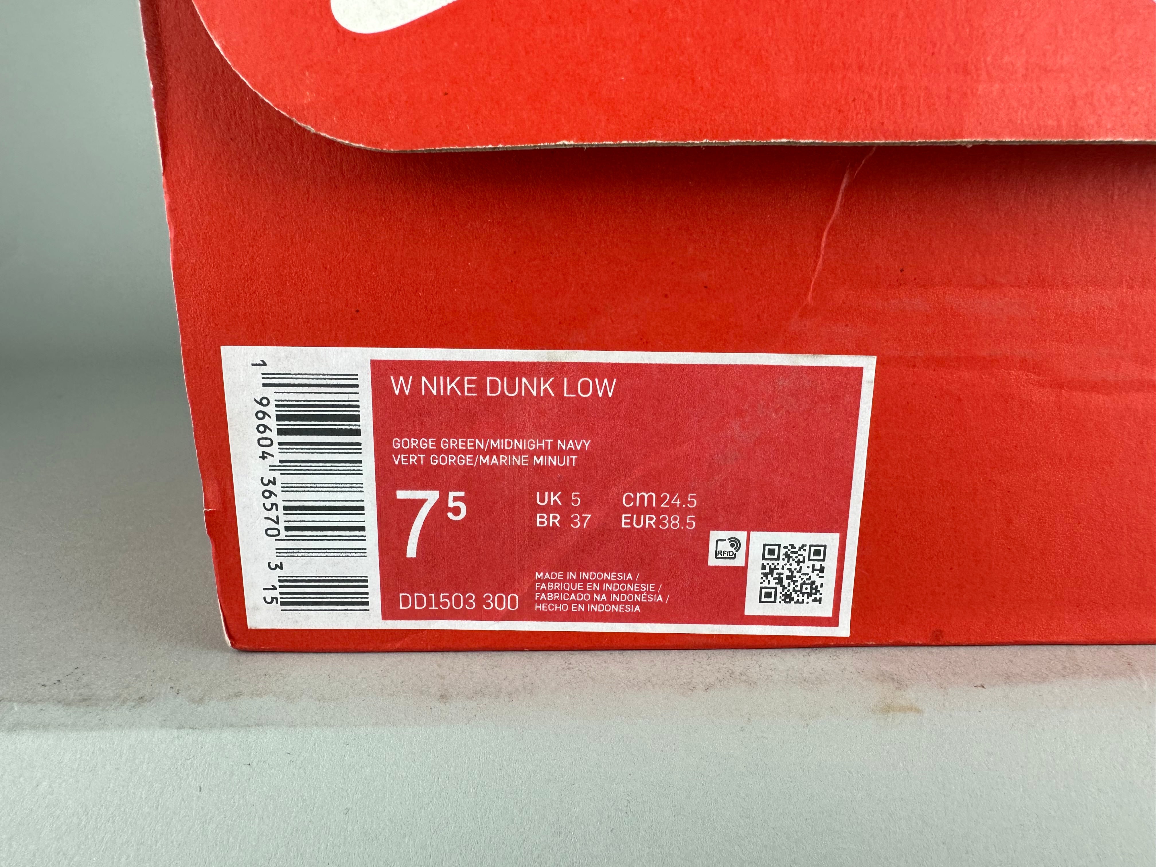 Nike Dunk Low 'Gorge Green' (W) - Size 38.5 (ARCHIVE)