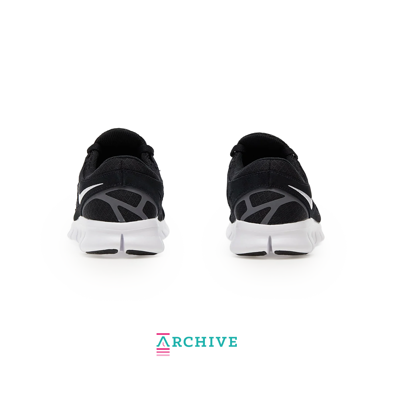 Nike Free Run 2 Black White with breathable mesh upper and flexible sole