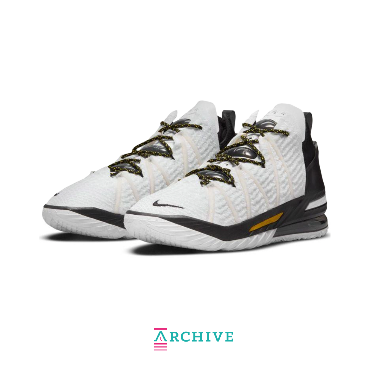 Nike LeBron 18 Lakers Home sneaker archive piece with purple and gold colorway performance basketball design available at The Attic