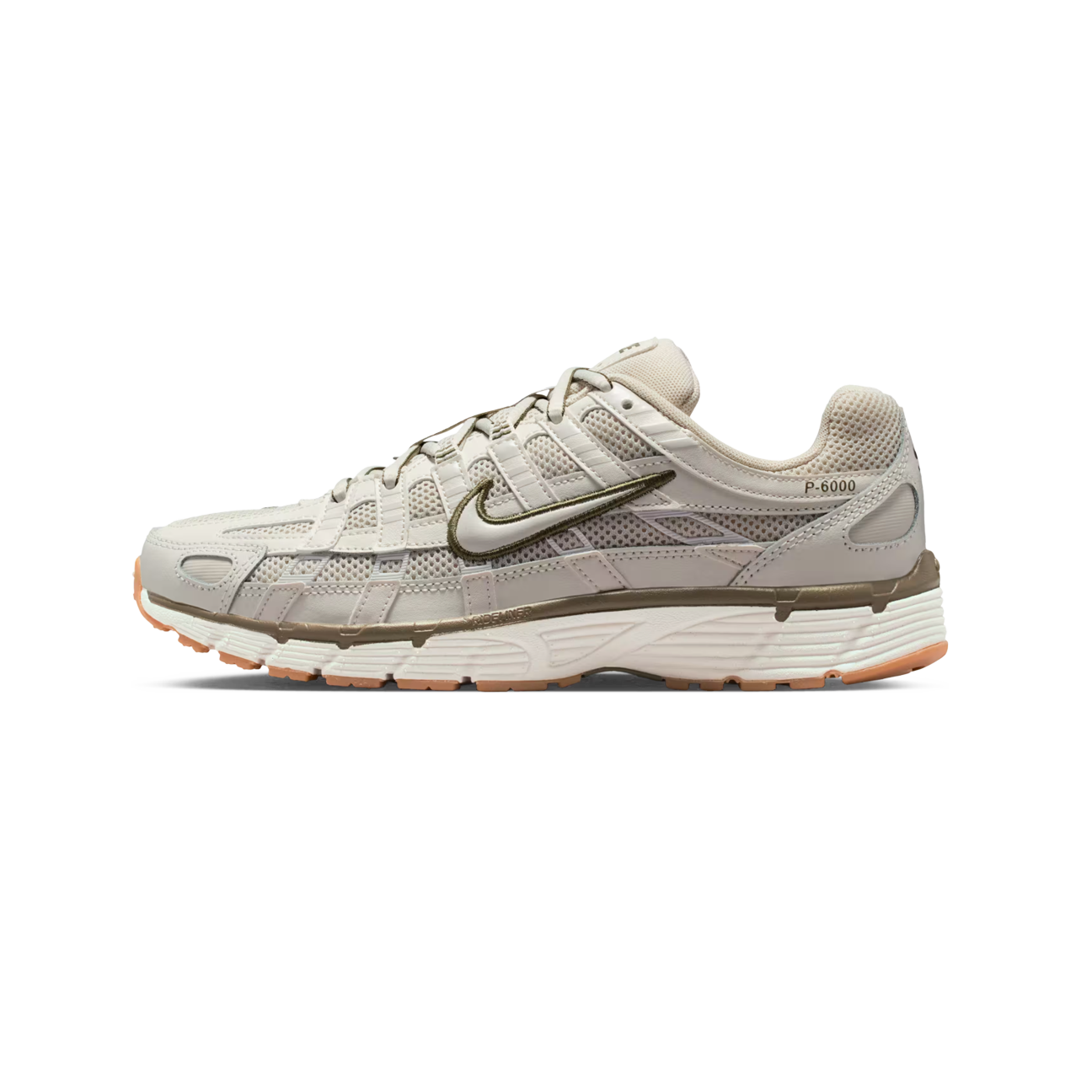 Nike P-6000 Hueso Claro Oliva Media Goma