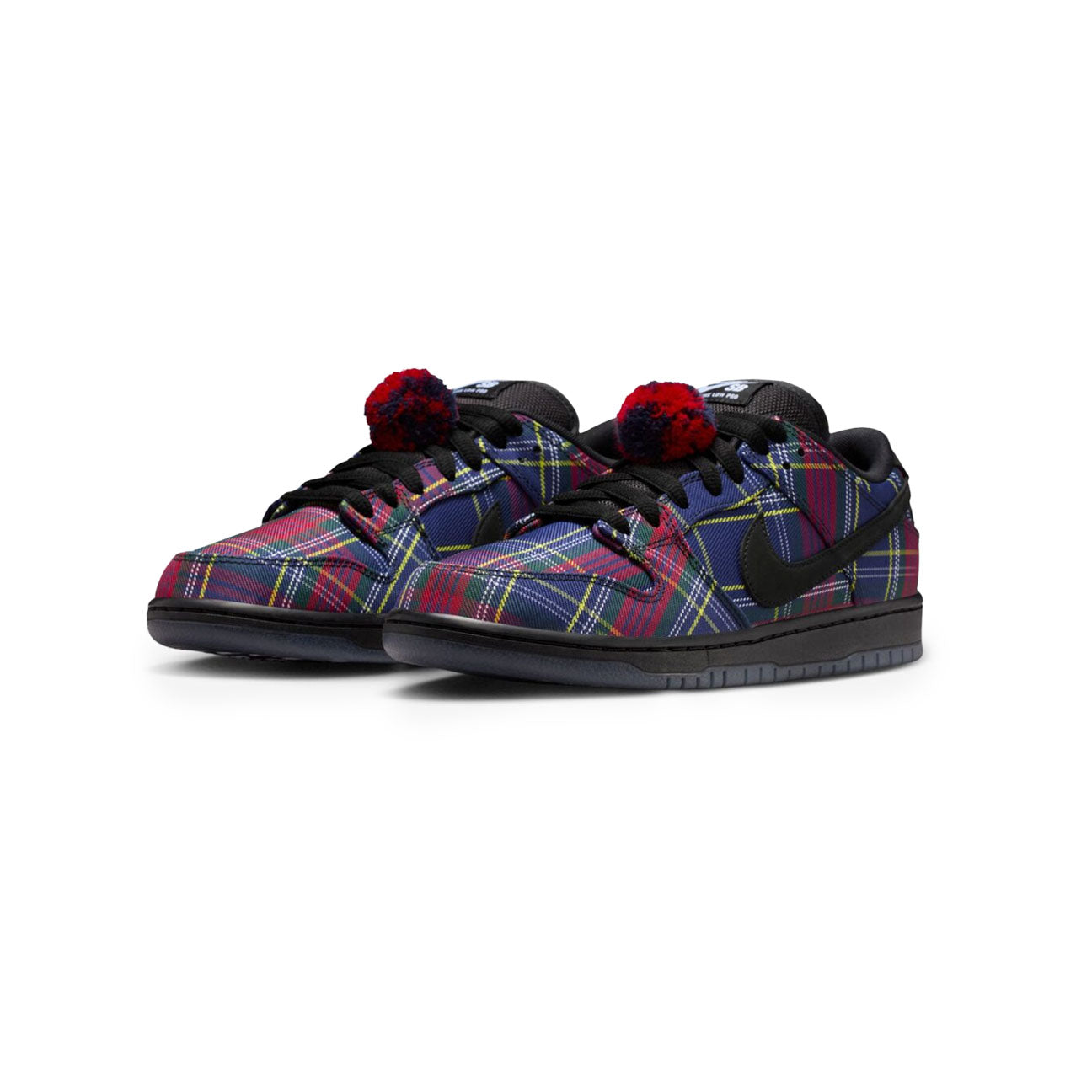 Nike SB Dunk Low Nardwuar sneaker with suede and leather upper tartan details and Zoom Air cushioning