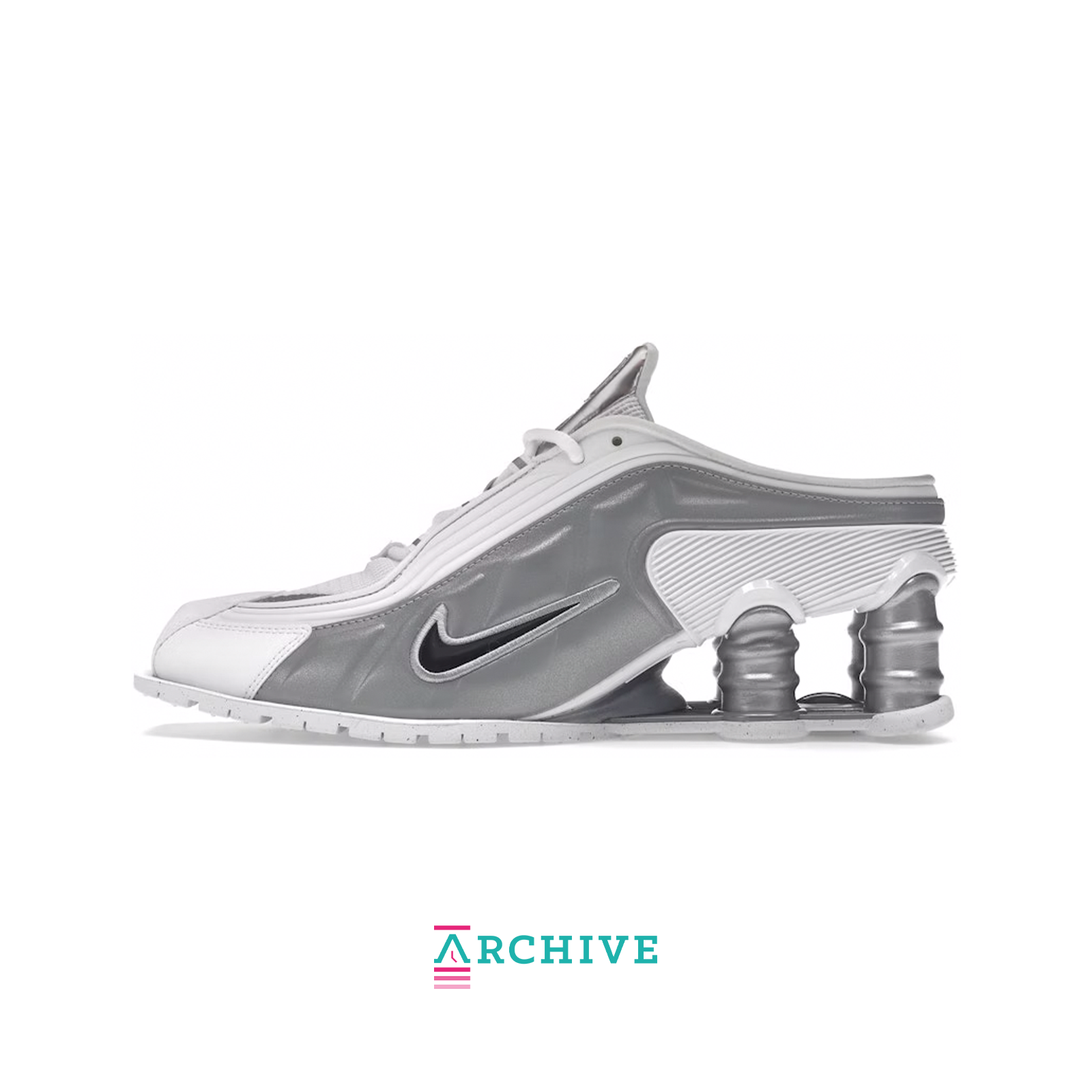 Nike Shox MR4 Mule Martine Rose 'Metallic Silver' - Size 40.5 (ARCHIVE)-8749980320074-The Attic