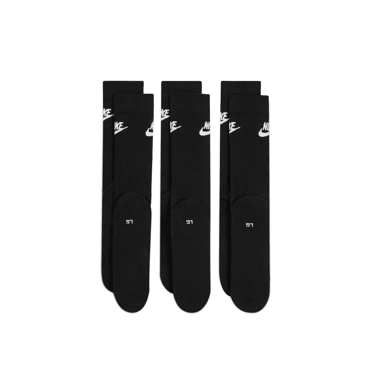 Nike Sportswear Everyday Essential Sport Socks 'Black White' - 3 Pack