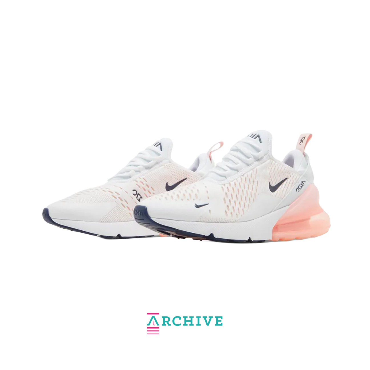 Nike Wmns Air Max 270 'White Bleached Coral' - Size 37.5 (ARCHIVE)