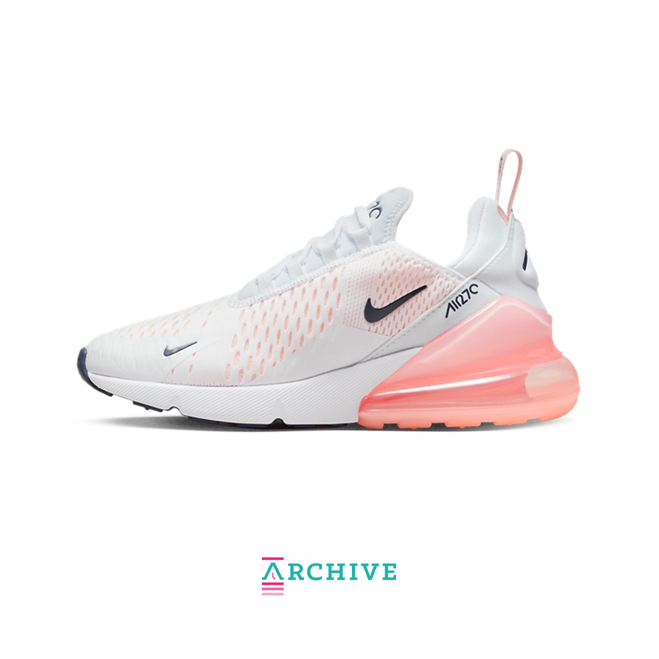 Nike Wmns Air Max 270 'White Bleached Coral' - Size 37.5 (ARCHIVE)