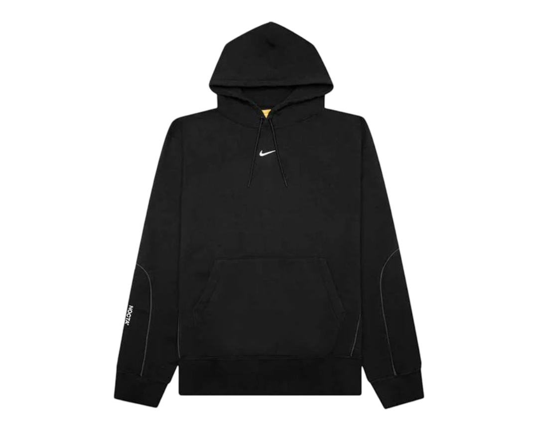 Nike x NOCTA Fleece CS Hoodie ‘Black’ – stylish black fleece hoodie featuring collaboration branding, soft and warm fabric, and a relaxed fit, perfect for streetwear and casual wear.